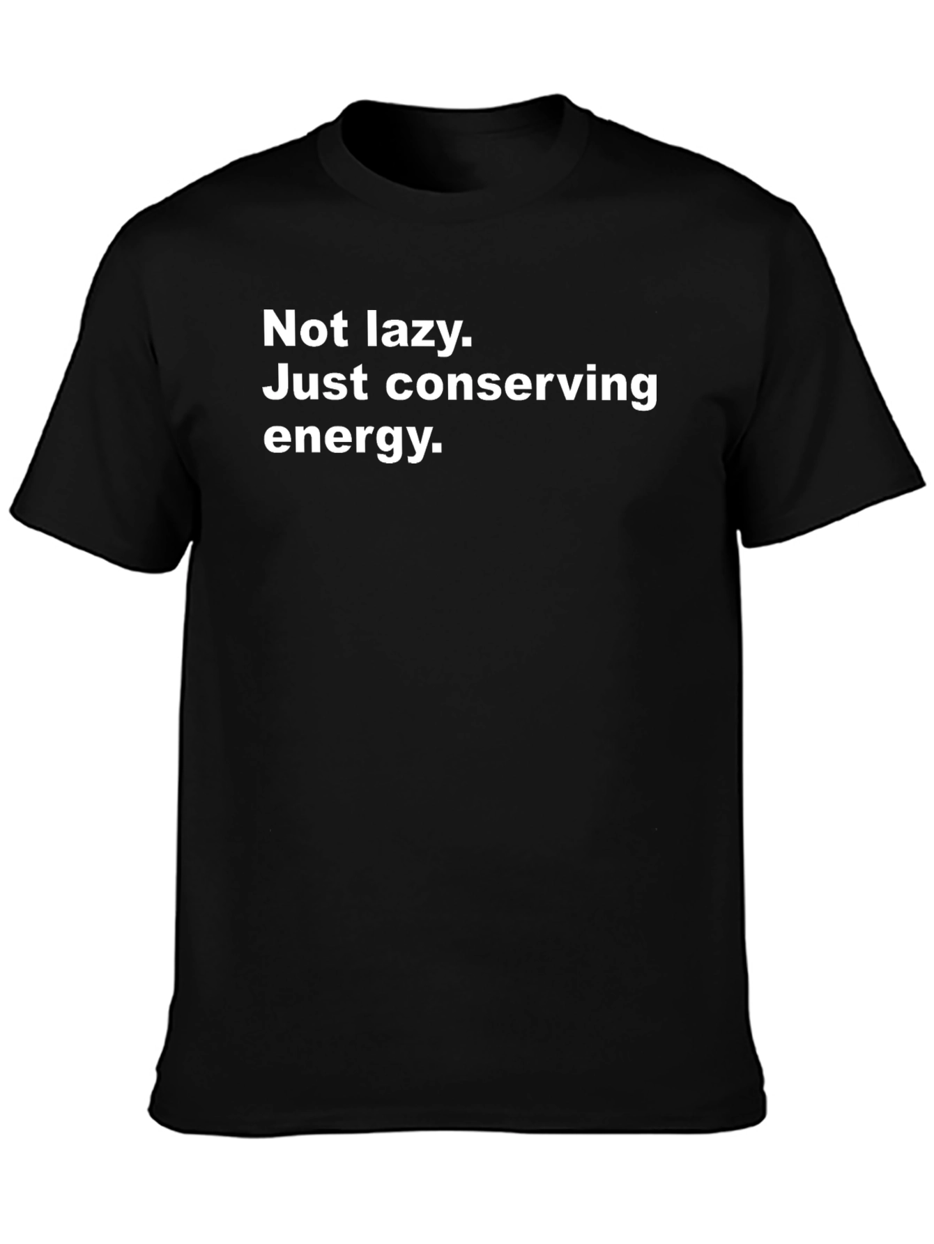 Conserving Energy Mens Black T-Shirt