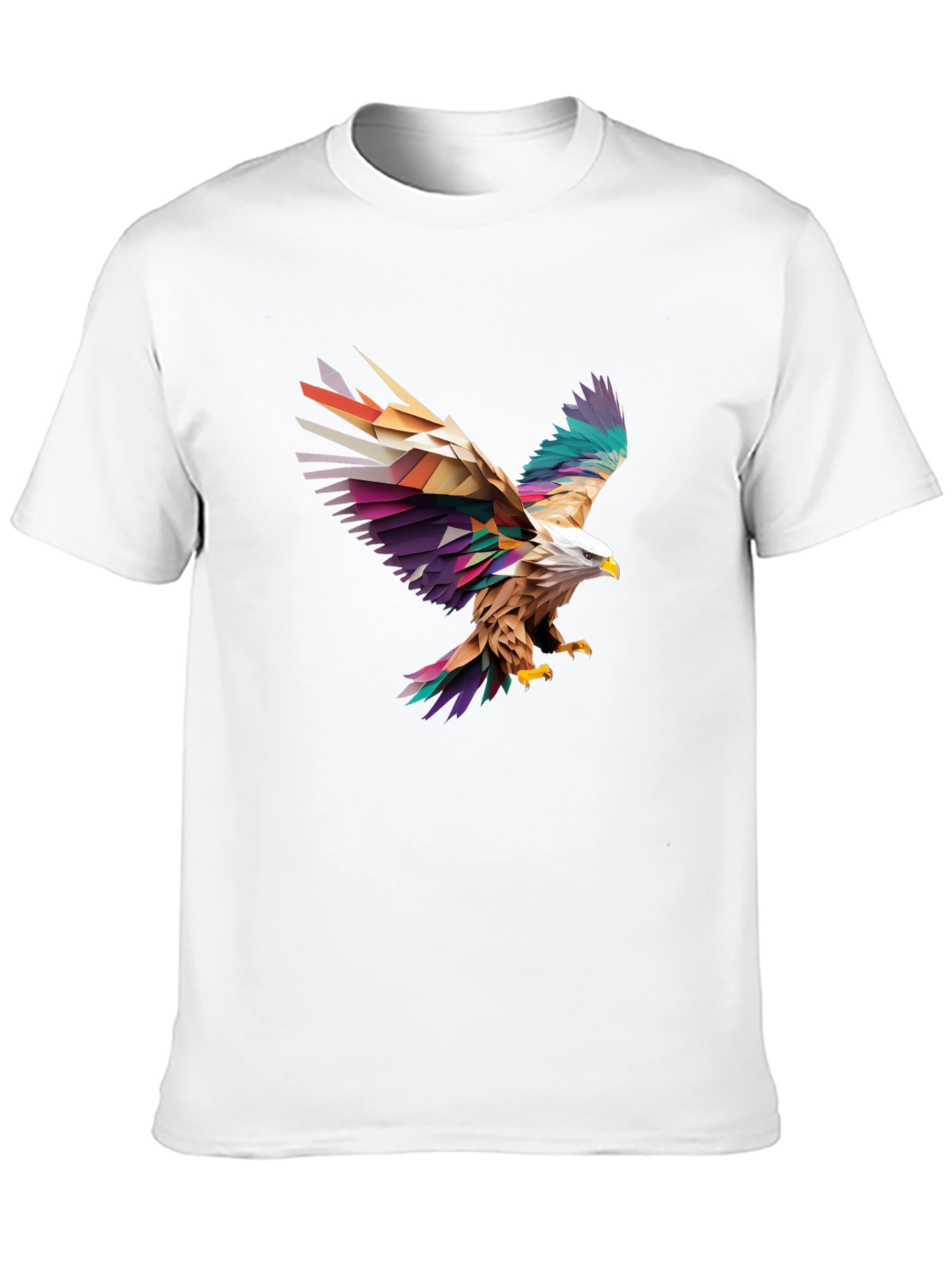 Geometric Eagle Graphic Black T-Shirt