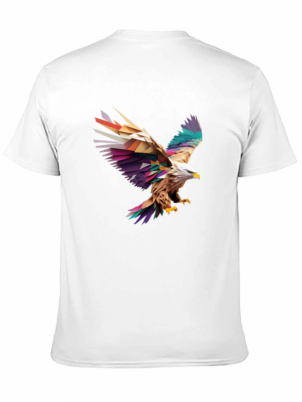 Geometric Eagle Graphic Black T-Shirt