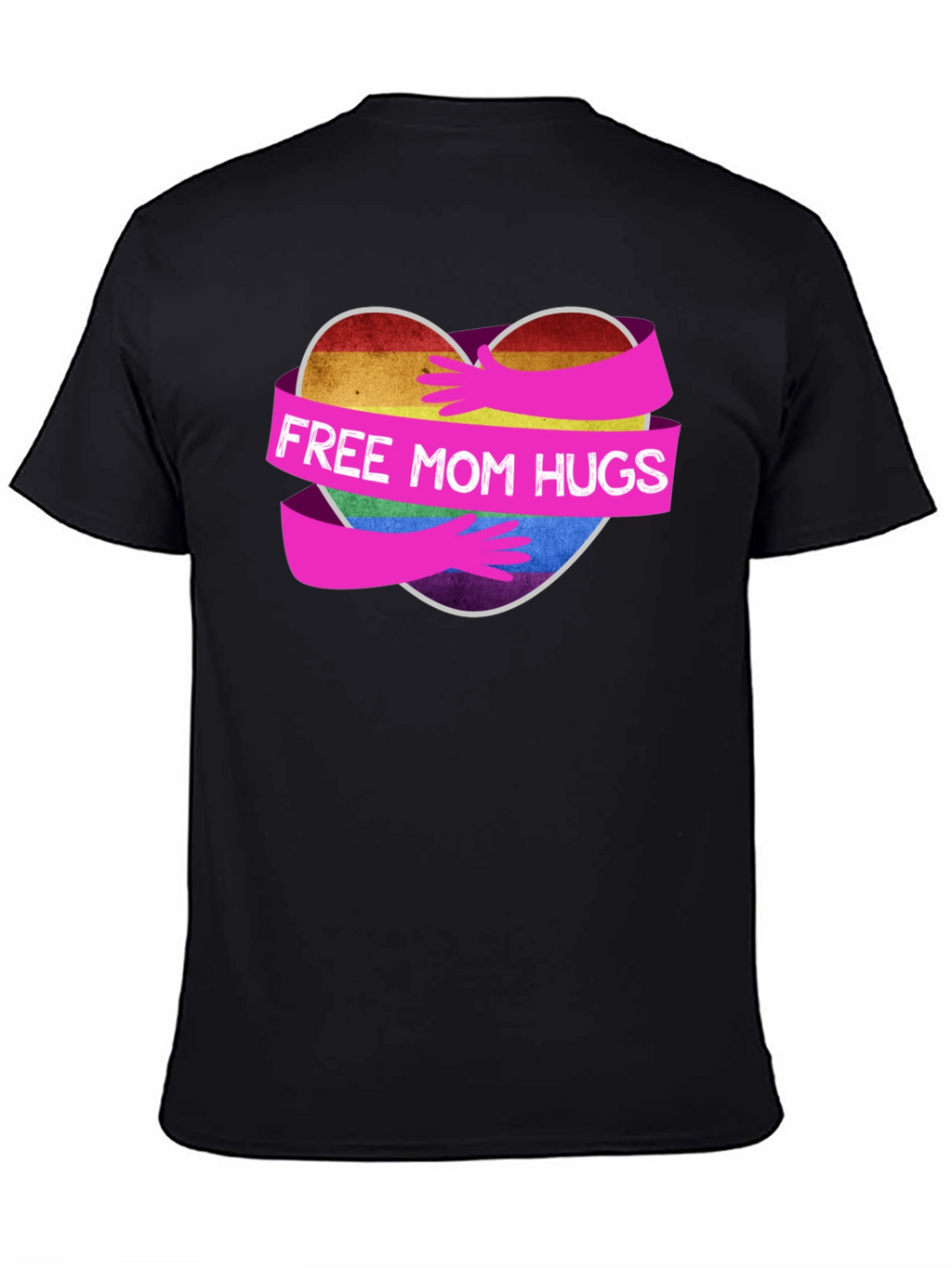 Free Mom Hugs Rainbow Heart T-Shirt