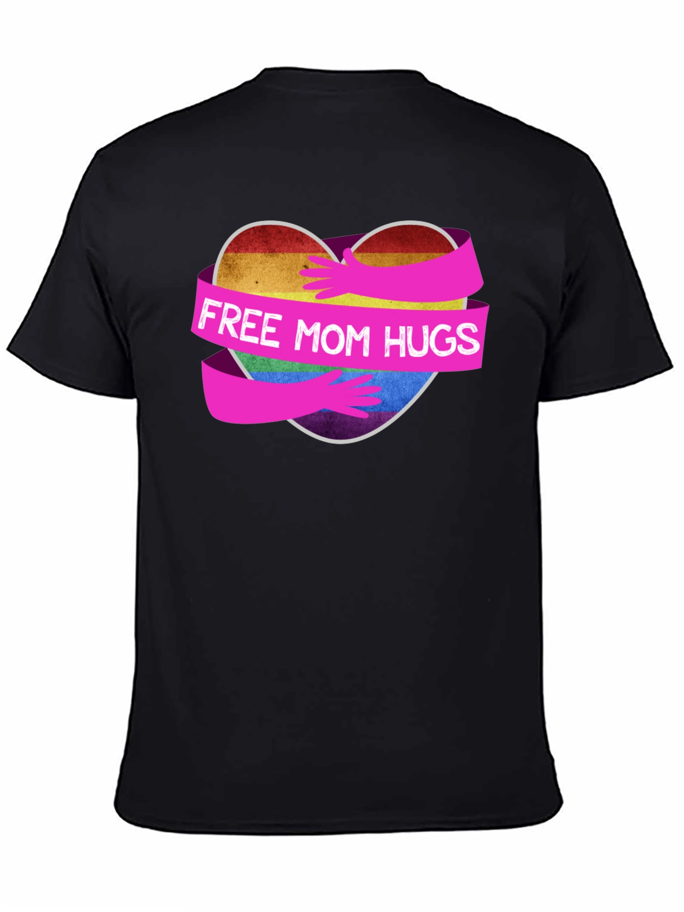 Free Mom Hugs Rainbow Heart T-Shirt