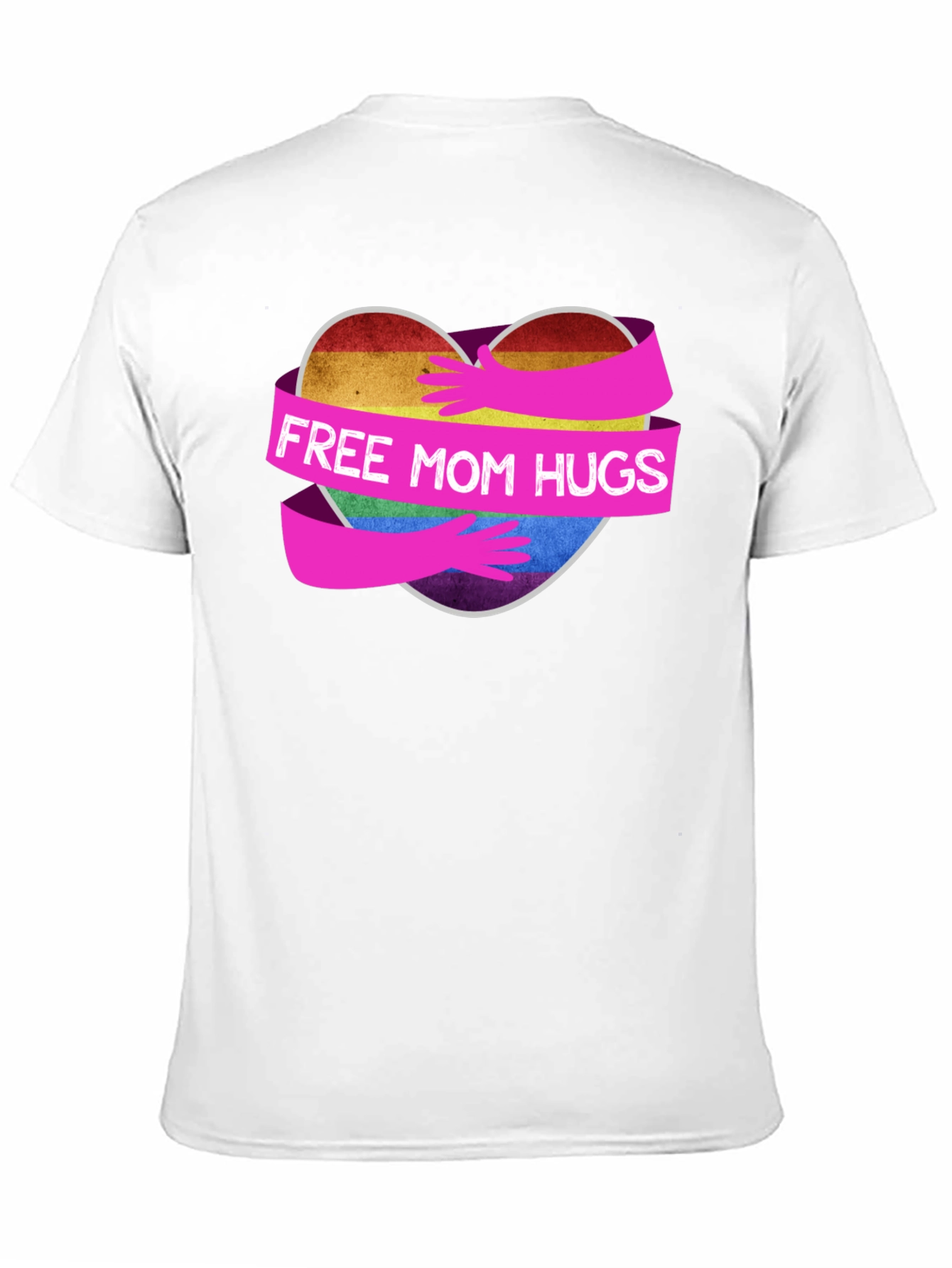 Free Mom Hugs Rainbow Heart T-Shirt
