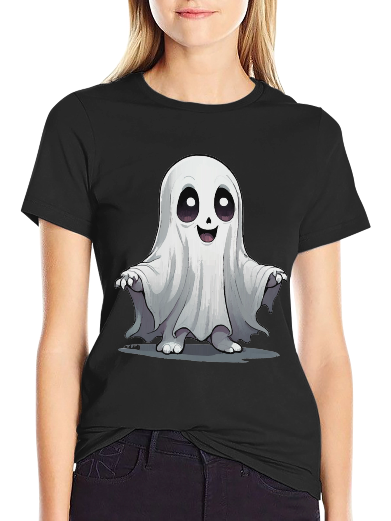 Ghost Graphic Tee - Spooky Season Apparel
