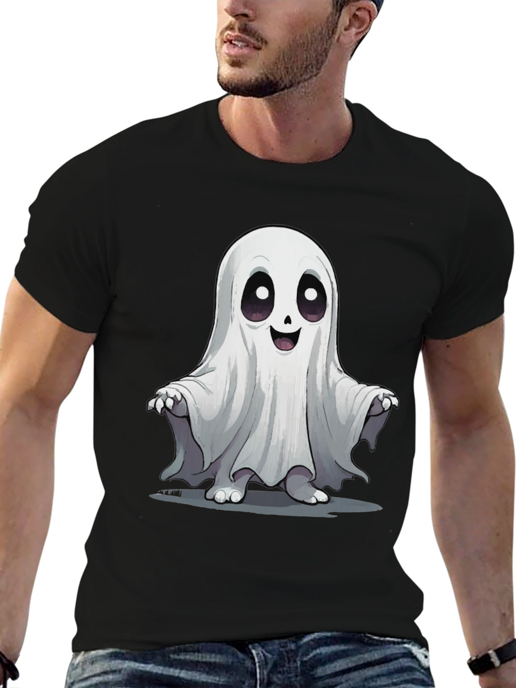 Ghost Graphic Tee - Spooky Season Apparel