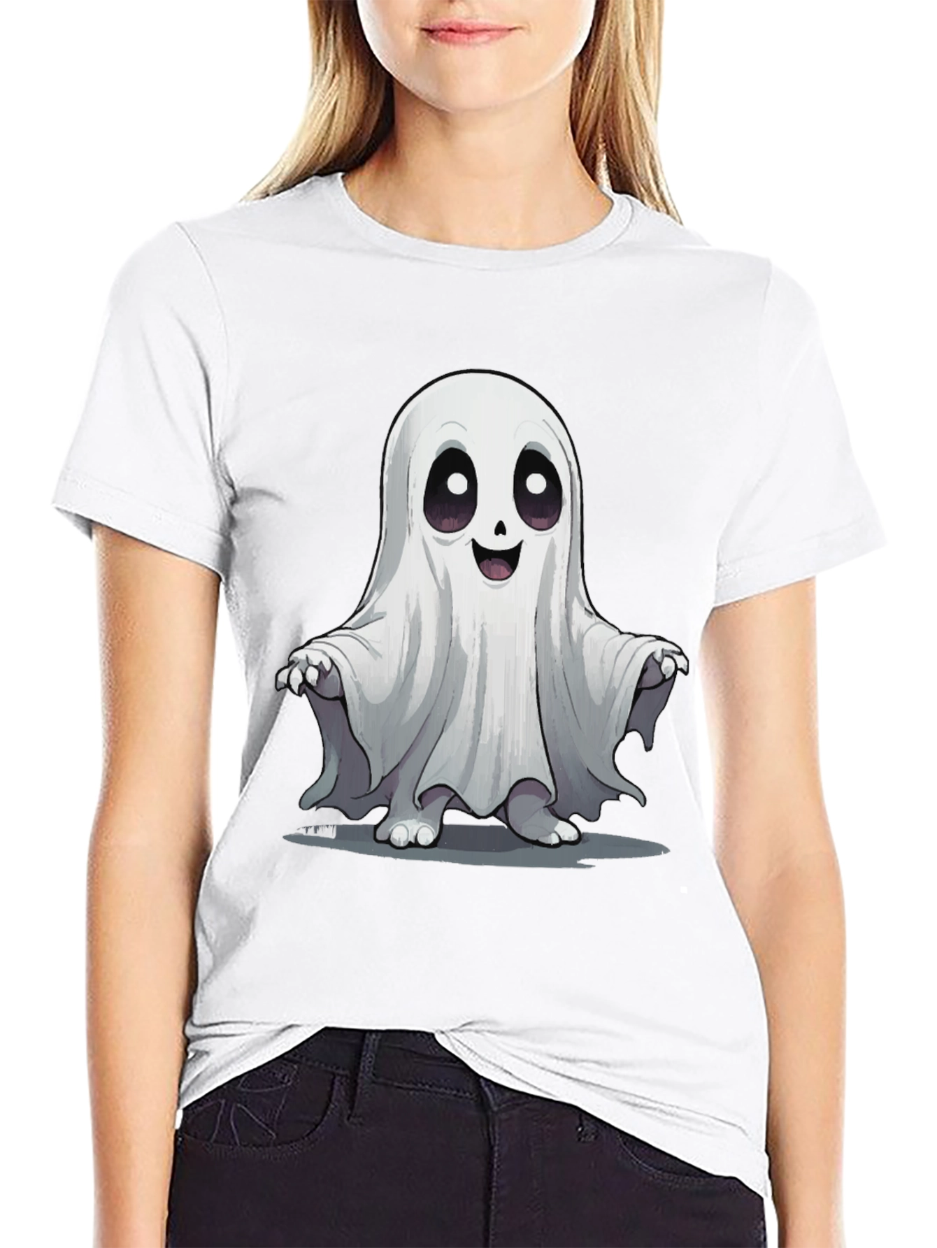 Ghost Graphic Tee - Spooky Season Apparel