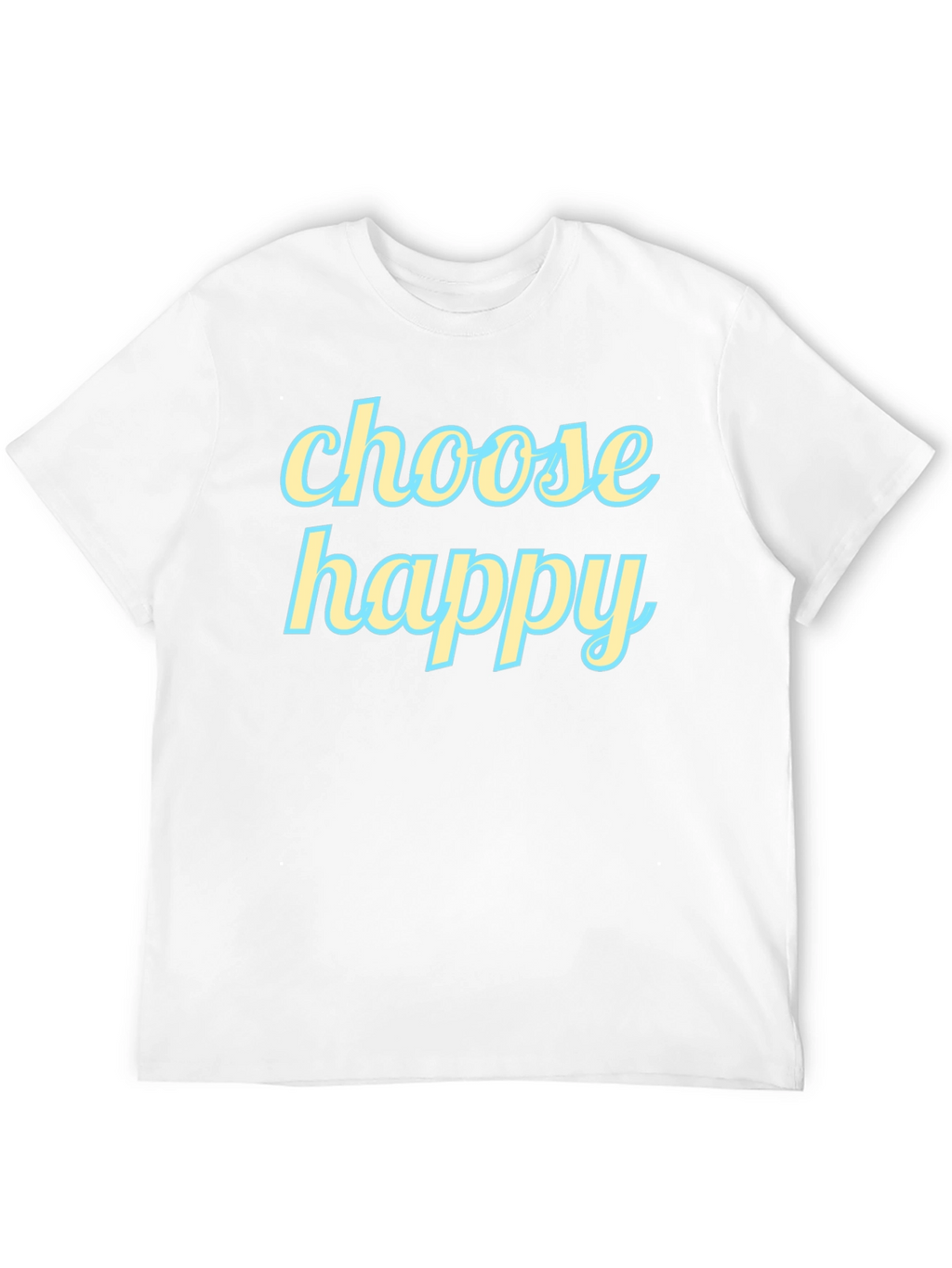 Choose Happy Graphic Tee - Black Cotton T-Shirt