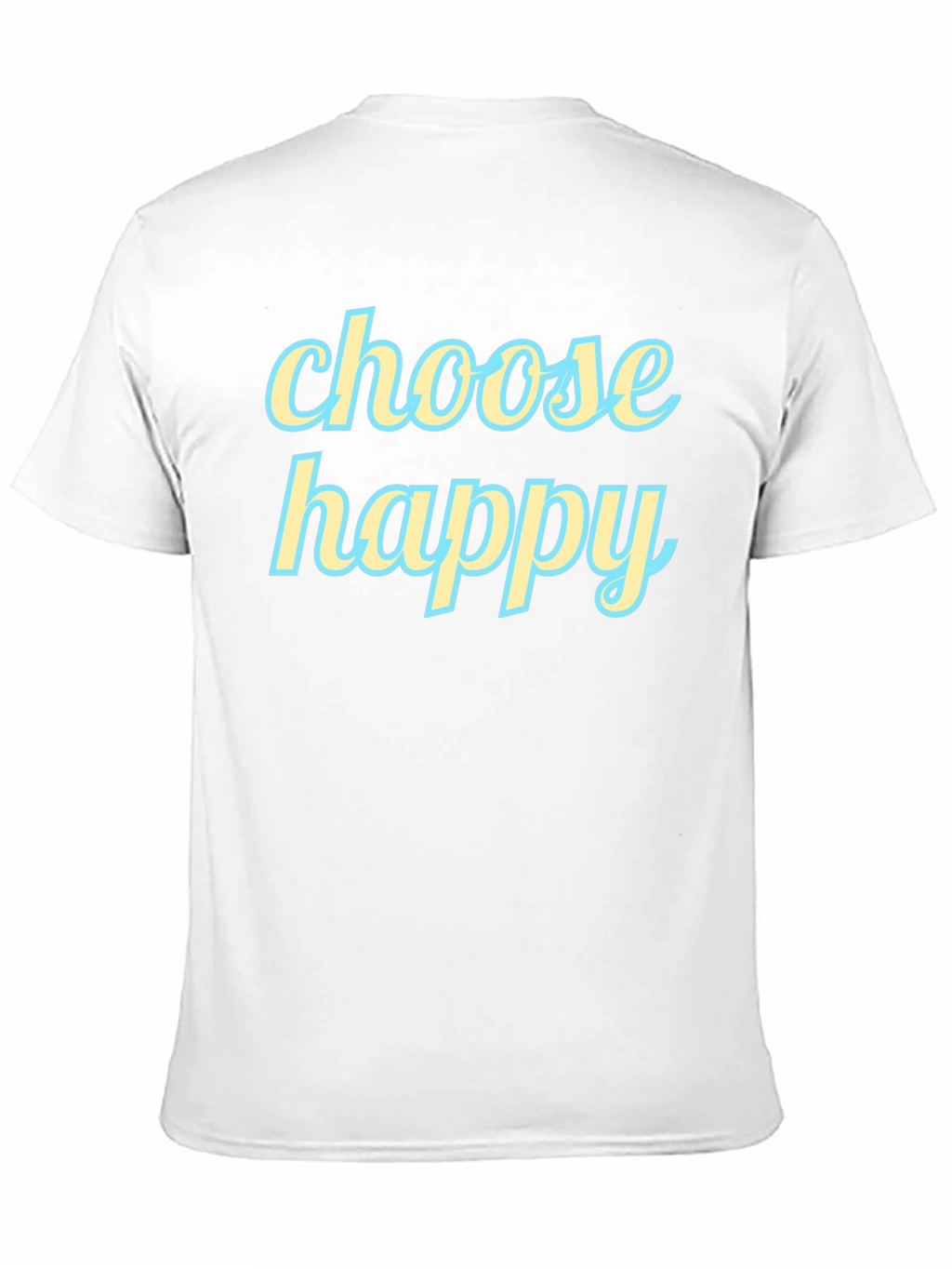 Choose Happy Graphic Tee - Black Cotton T-Shirt