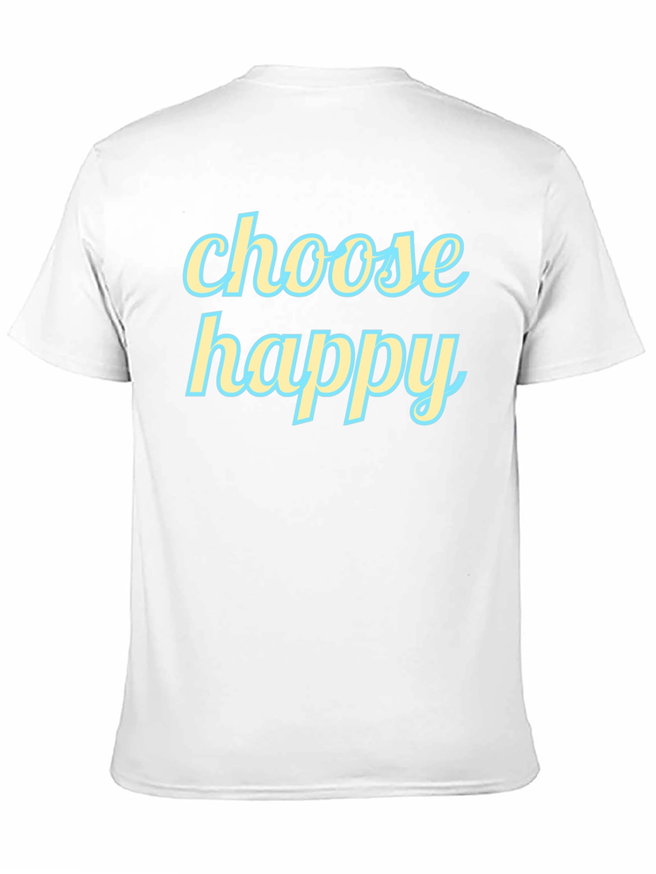 Choose Happy Graphic Tee - Black Cotton T-Shirt