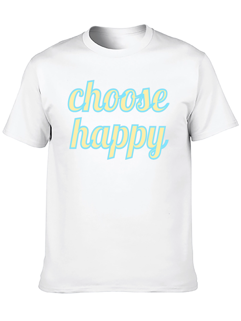 Choose Happy Graphic Tee - Black Cotton T-Shirt
