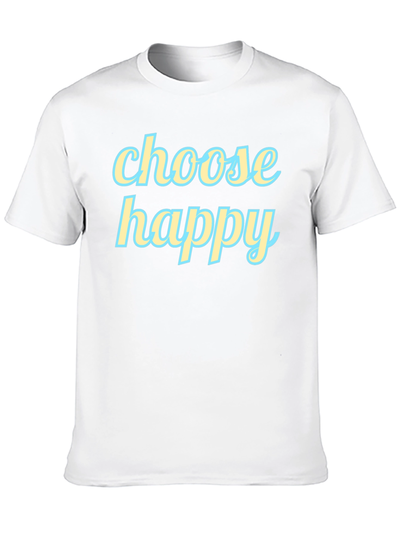 Choose Happy Graphic Tee - Black Cotton T-Shirt