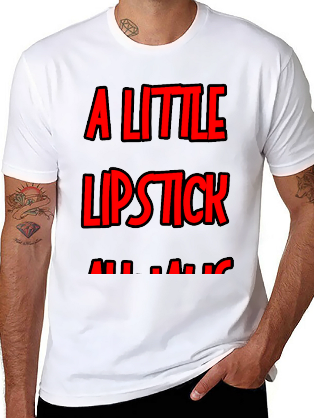 A Little Lipstick Mens Tee - Bold Graphic T-Shirt