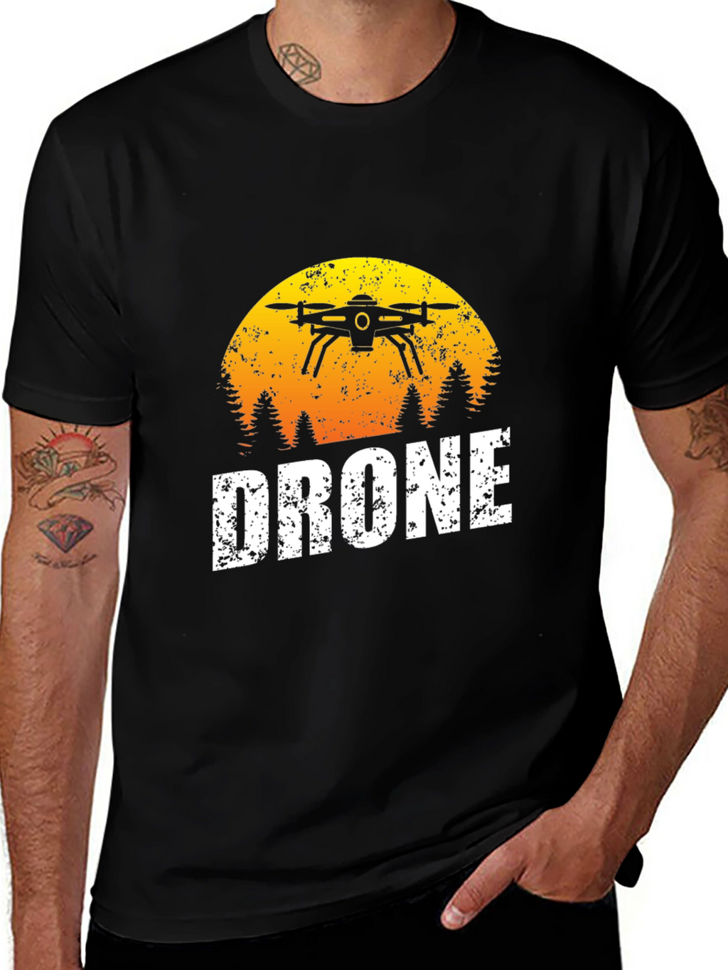 Drone T-Shirt - Sunset Graphic Tee
