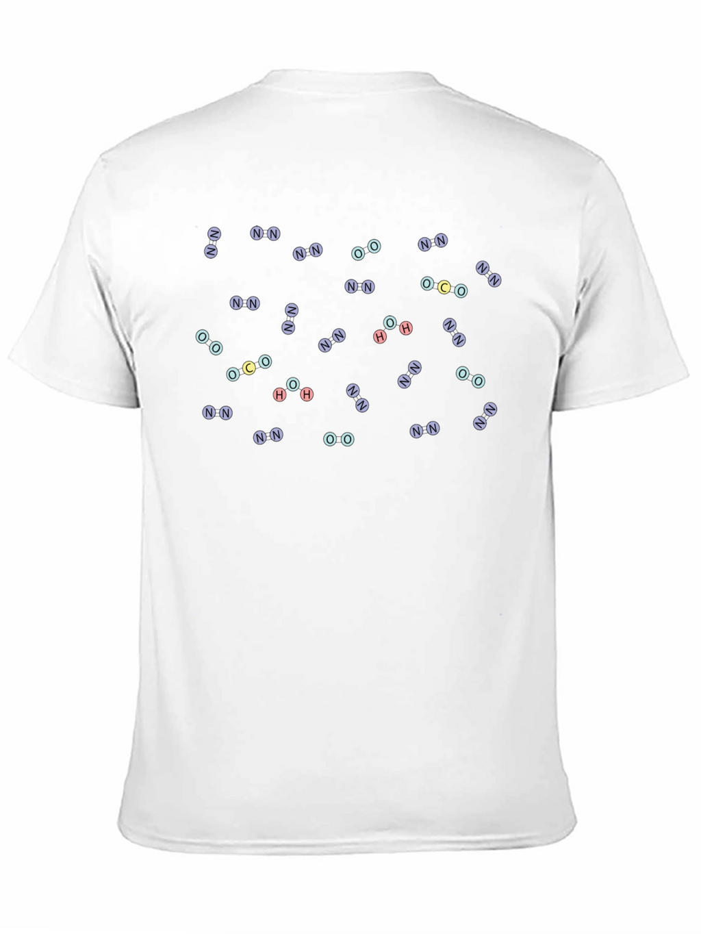 Molecular Compound Pattern Black T-Shirt