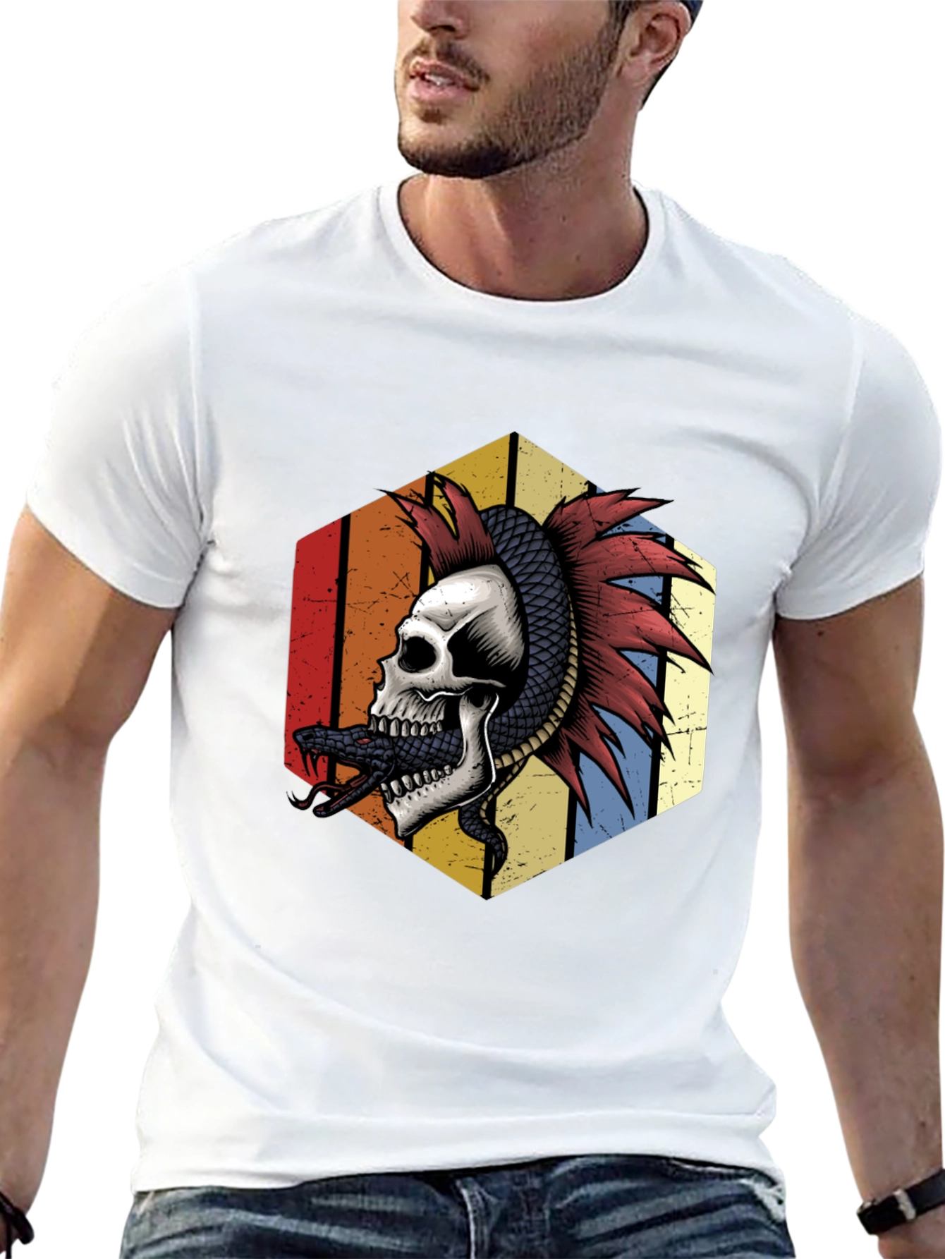Skull & Snake Graphic Tee
