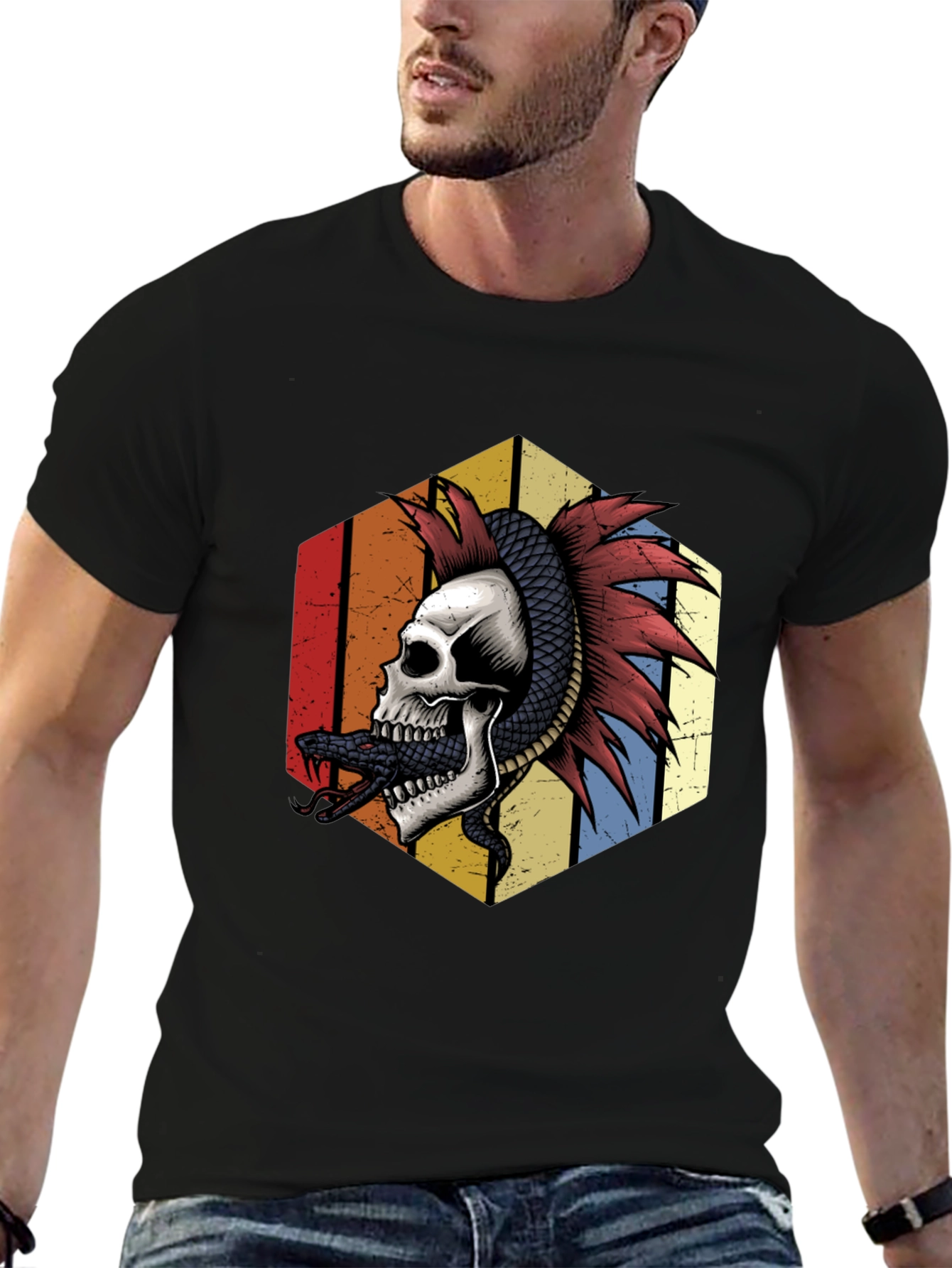 Skull & Snake Graphic Tee
