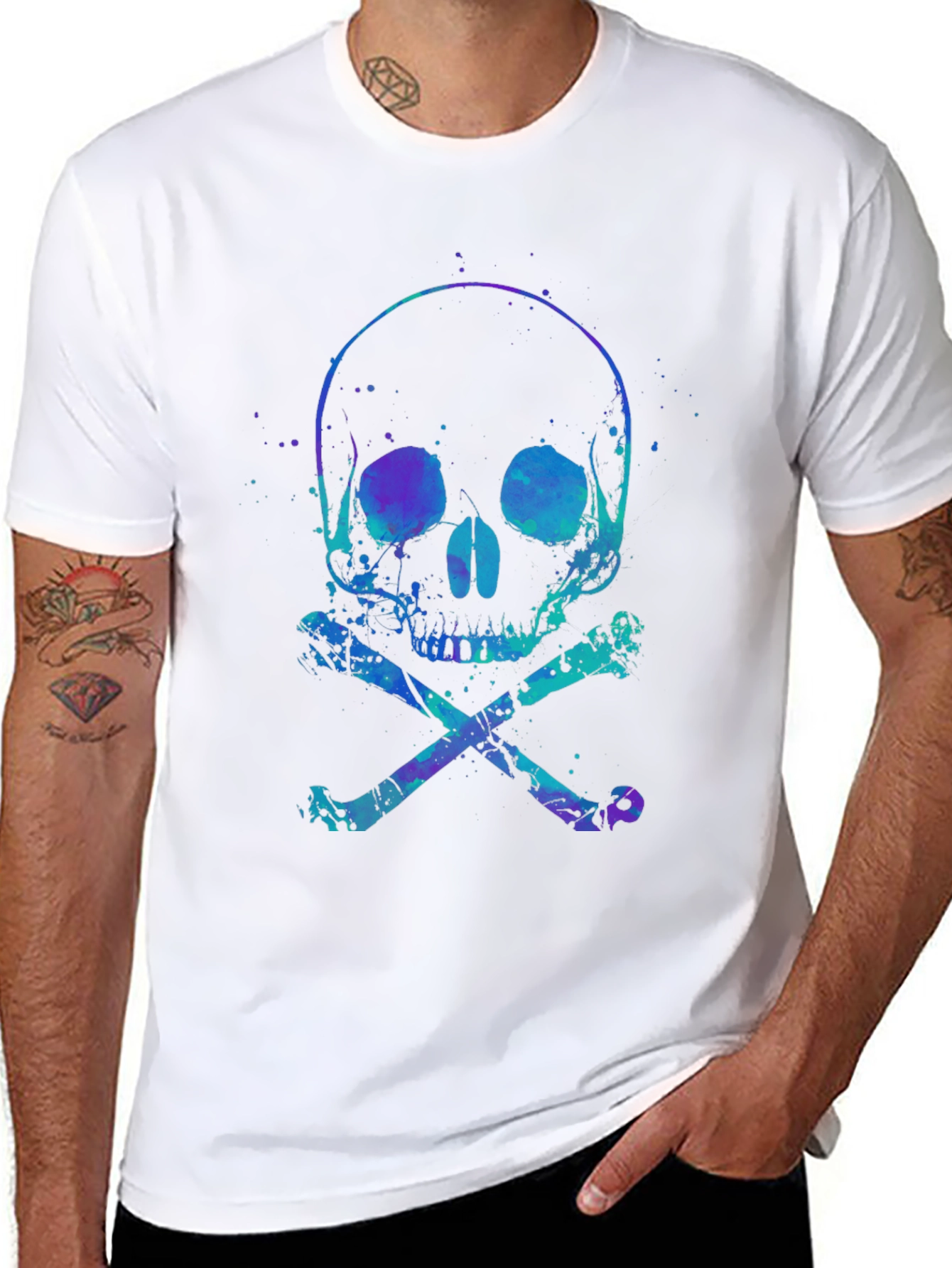 Skull & Crossbones Graphic Tee - Cool Design
