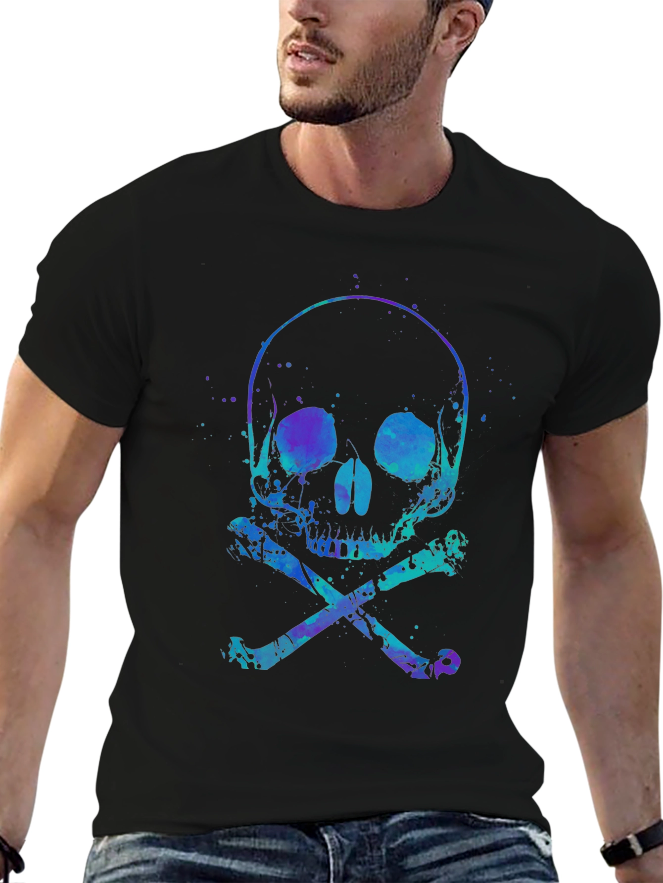 Skull & Crossbones Graphic Tee - Cool Design