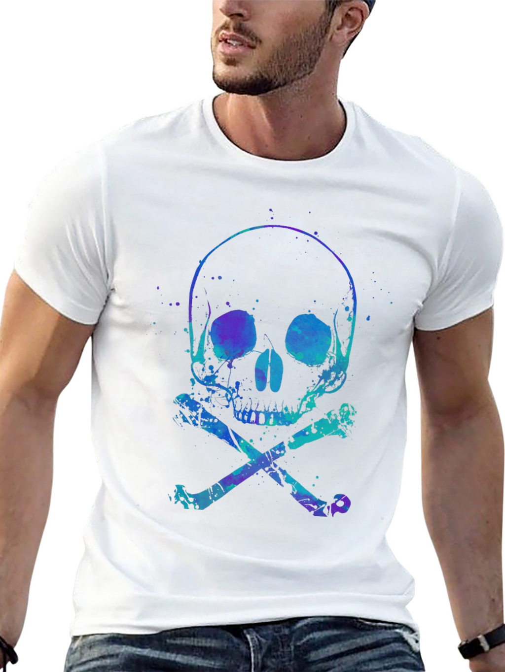 Skull & Crossbones Graphic Tee - Cool Design