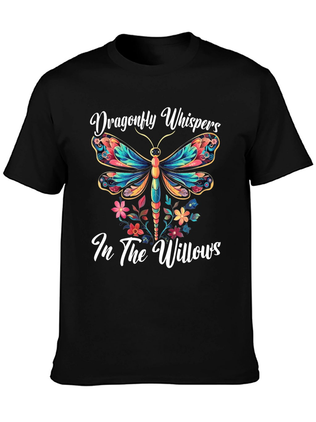 Dragonfly Whispers T-Shirt Nature Willow Tee