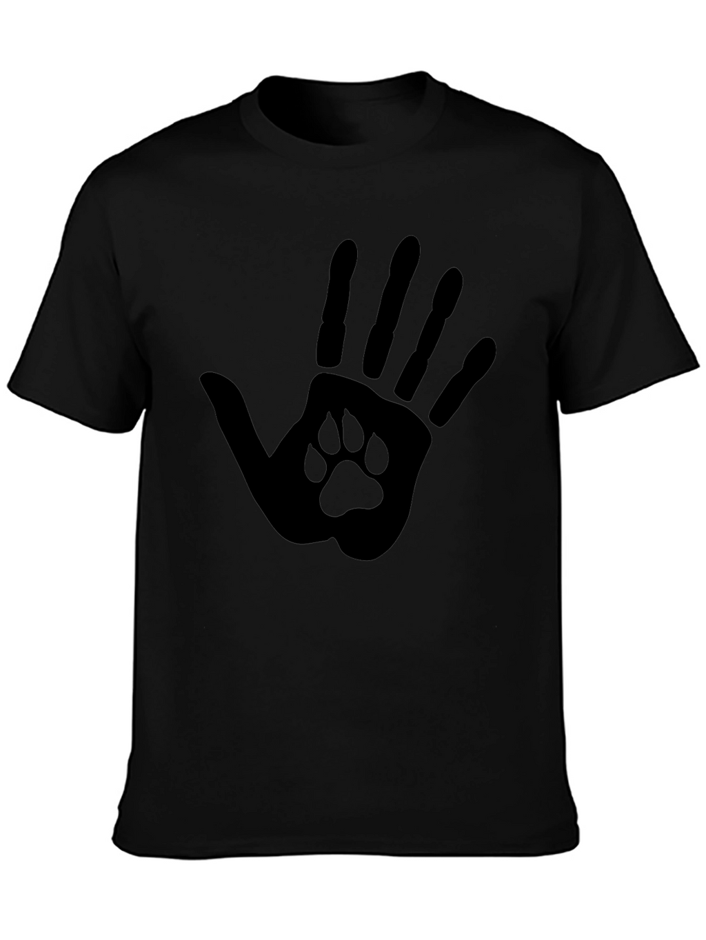 Paw Print Hand T-Shirt - Unique Design