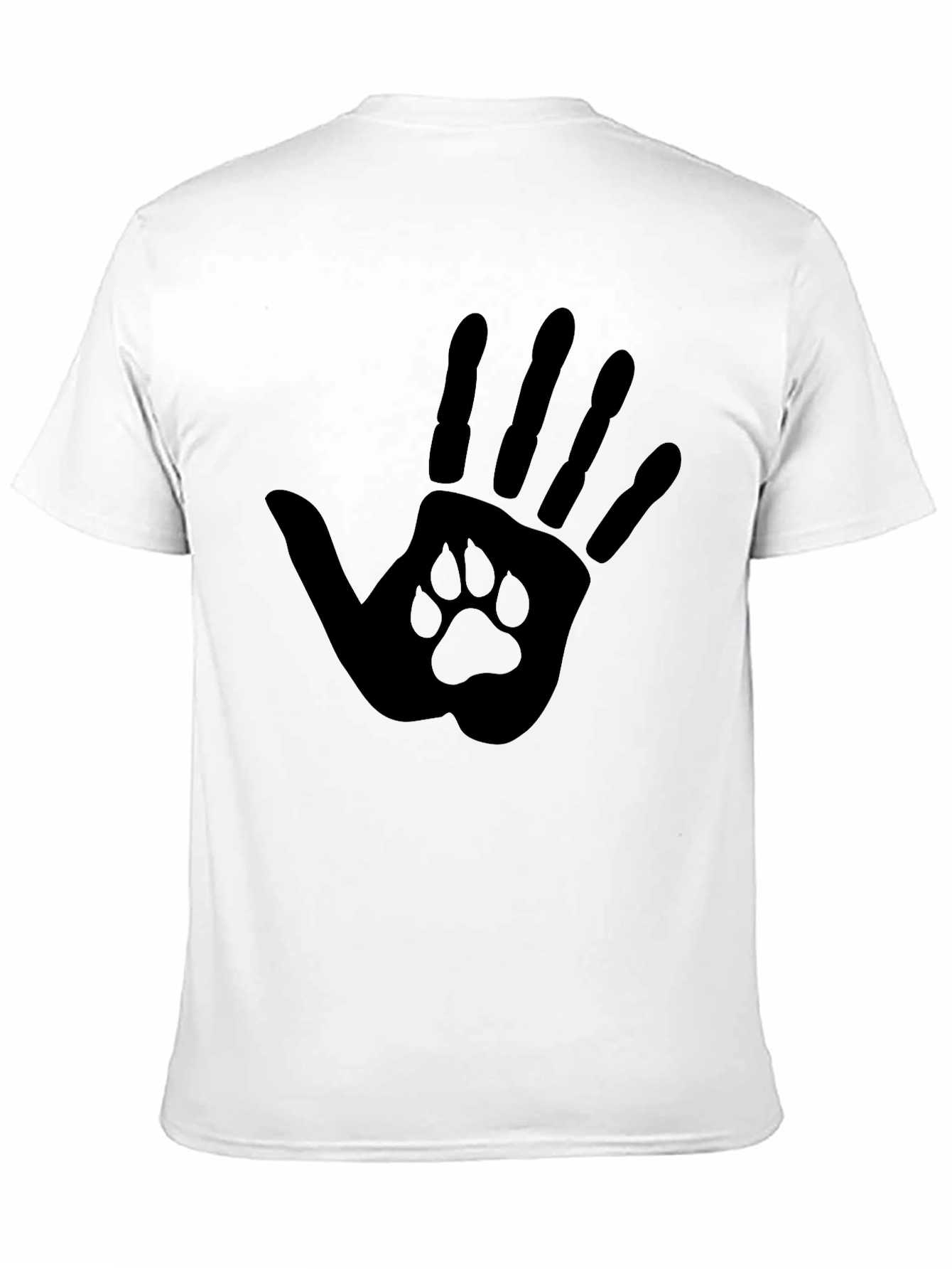 Paw Print Hand T-Shirt - Unique Design