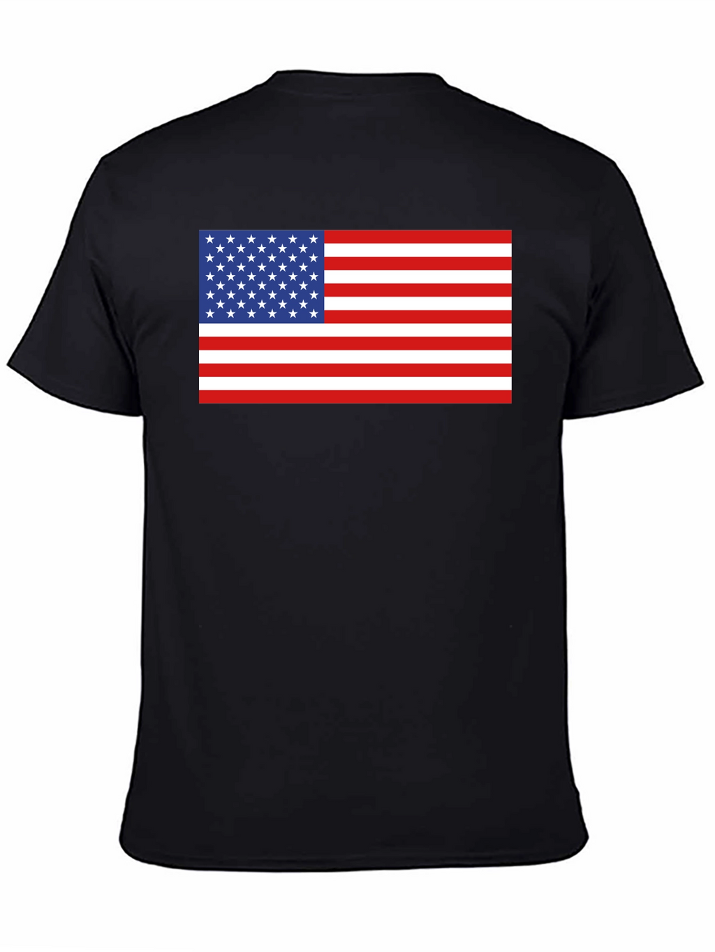 American Flag Graphic Tee - Patriotic Black T-Shirt
