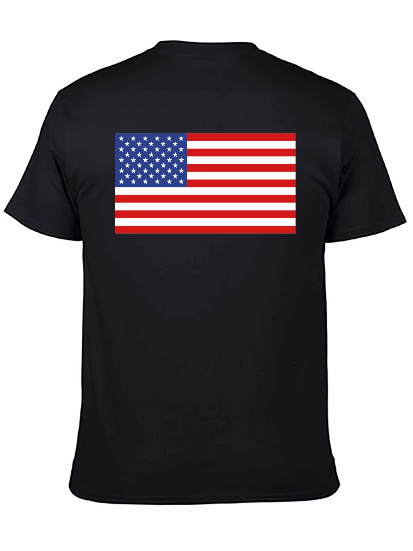 American Flag Graphic Tee - Patriotic Black T-Shirt