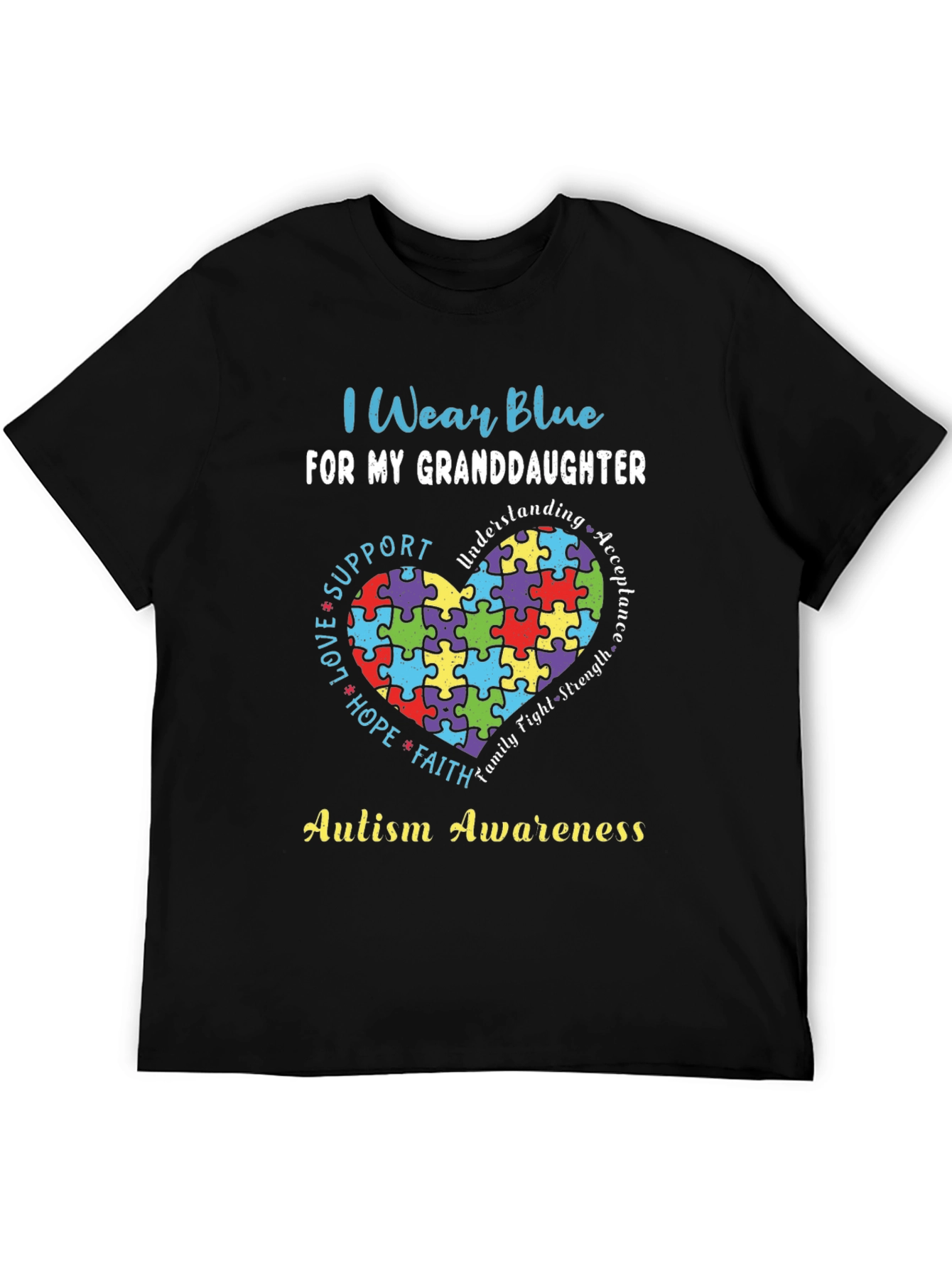Autism Awareness T-Shirt - Wear Blue for My Granddaughter