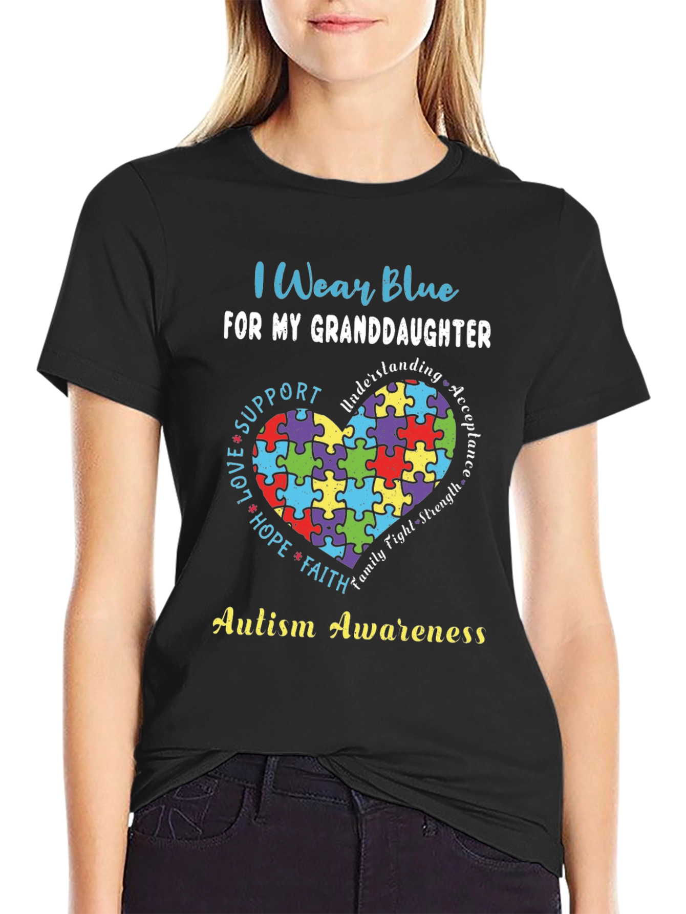 Autism Awareness T-Shirt - Wear Blue for My Granddaughter