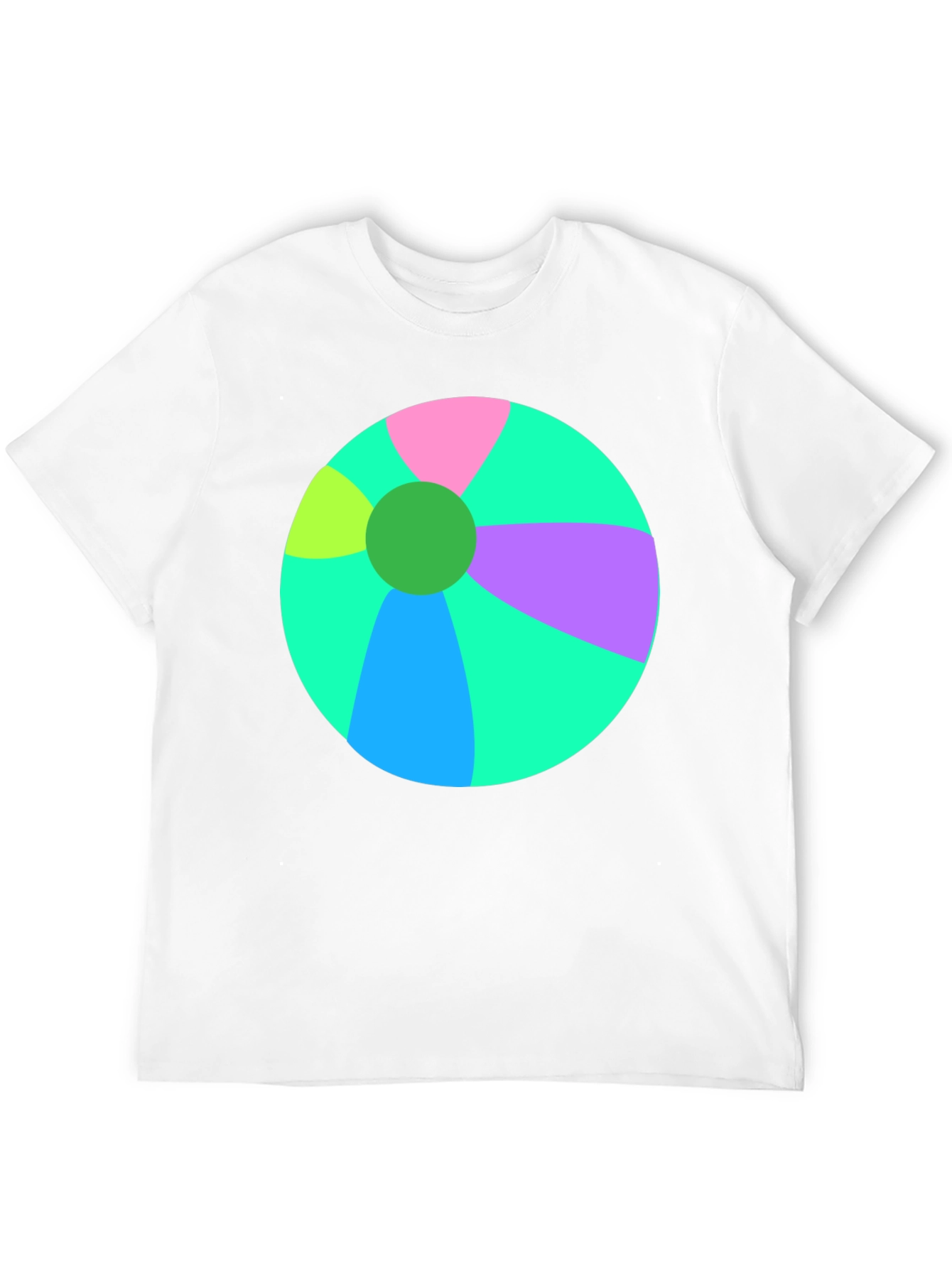 Fun Beach Ball Graphic Tee - Black Casual Shirt