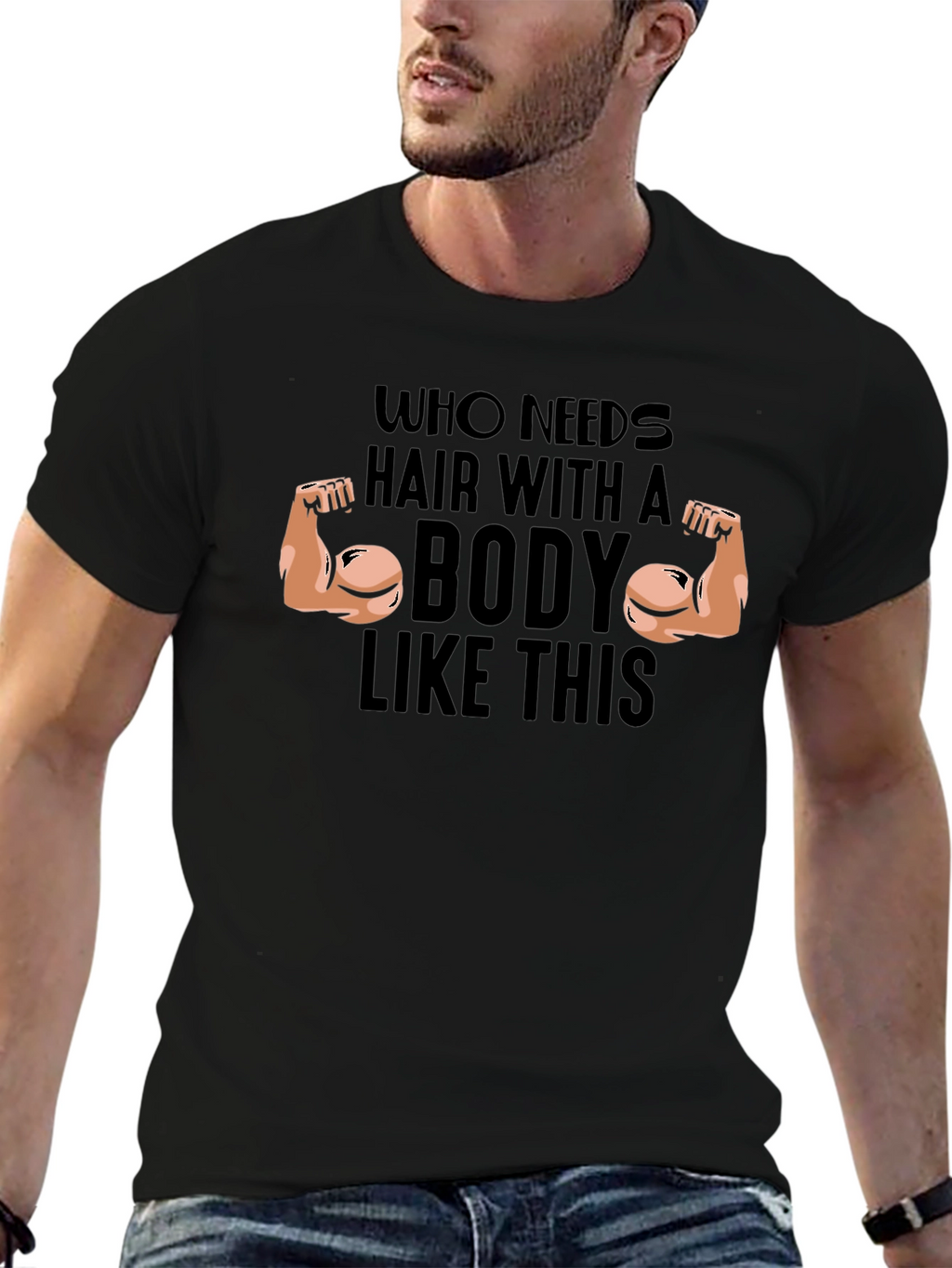 Funny Bodybuilder Humor Black T-Shirt