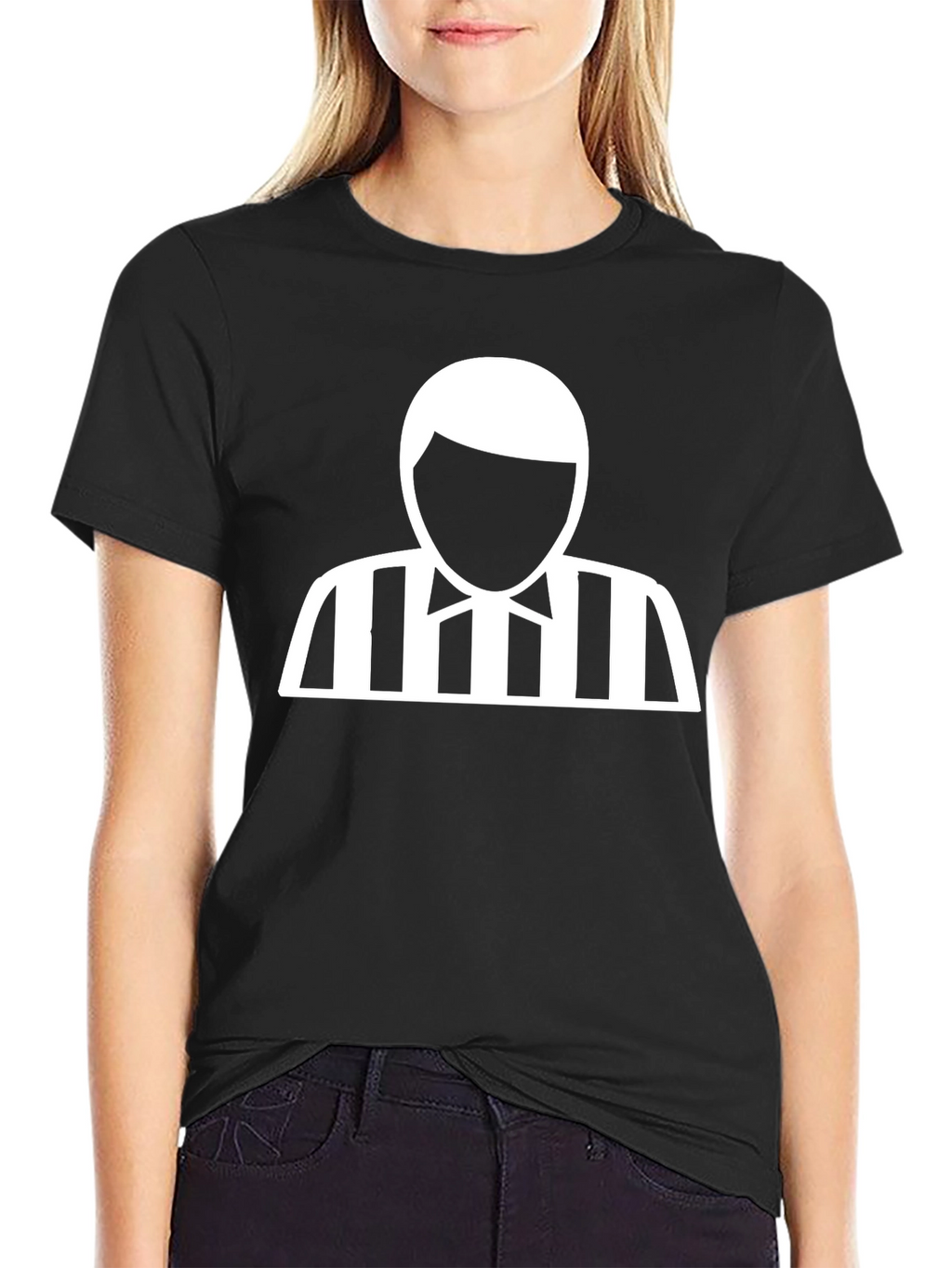 Referee Graphic Tee - Black Cotton T-Shirt