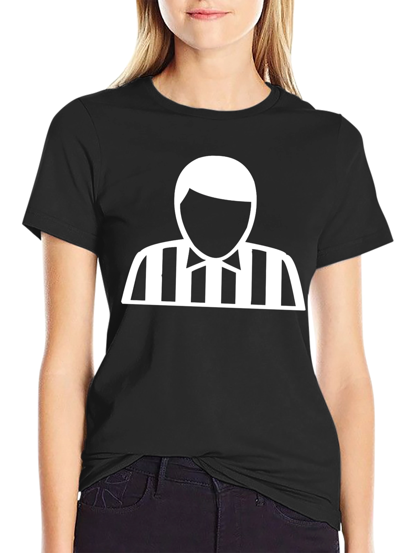 Referee Graphic Tee - Black Cotton T-Shirt