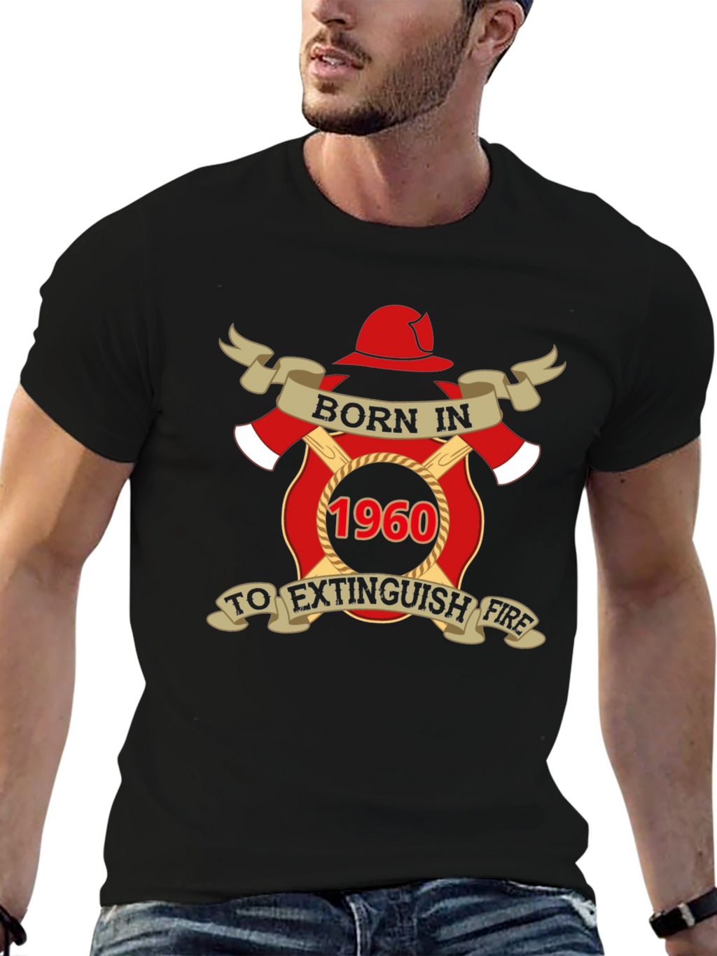 Born in 1960 Firefighter T-Shirt