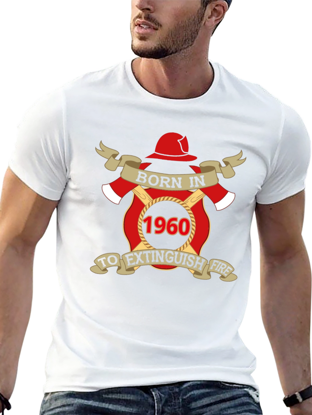 Born in 1960 Firefighter T-Shirt
