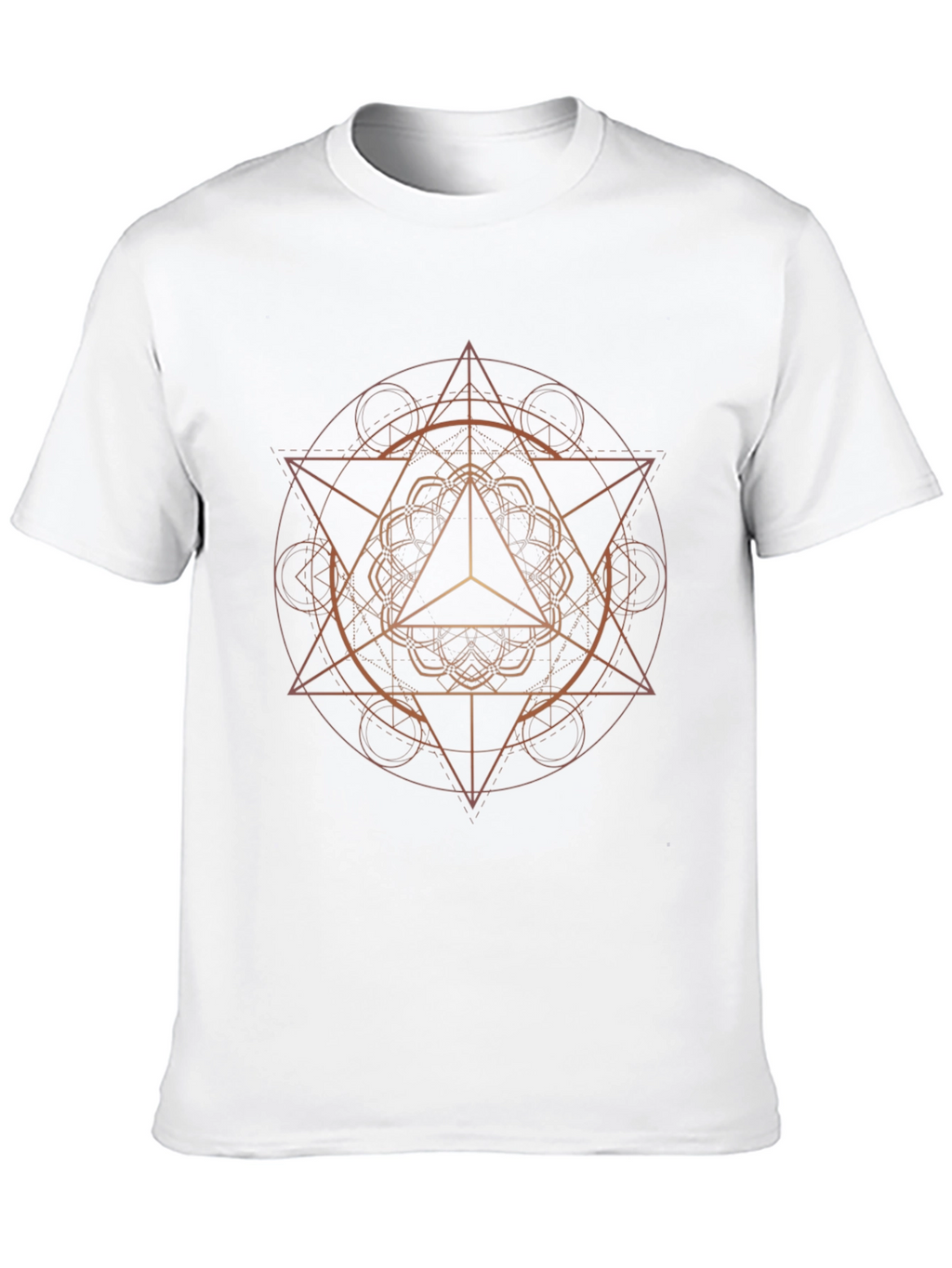 Geometric Mandala Graphic Print Black T-Shirt
