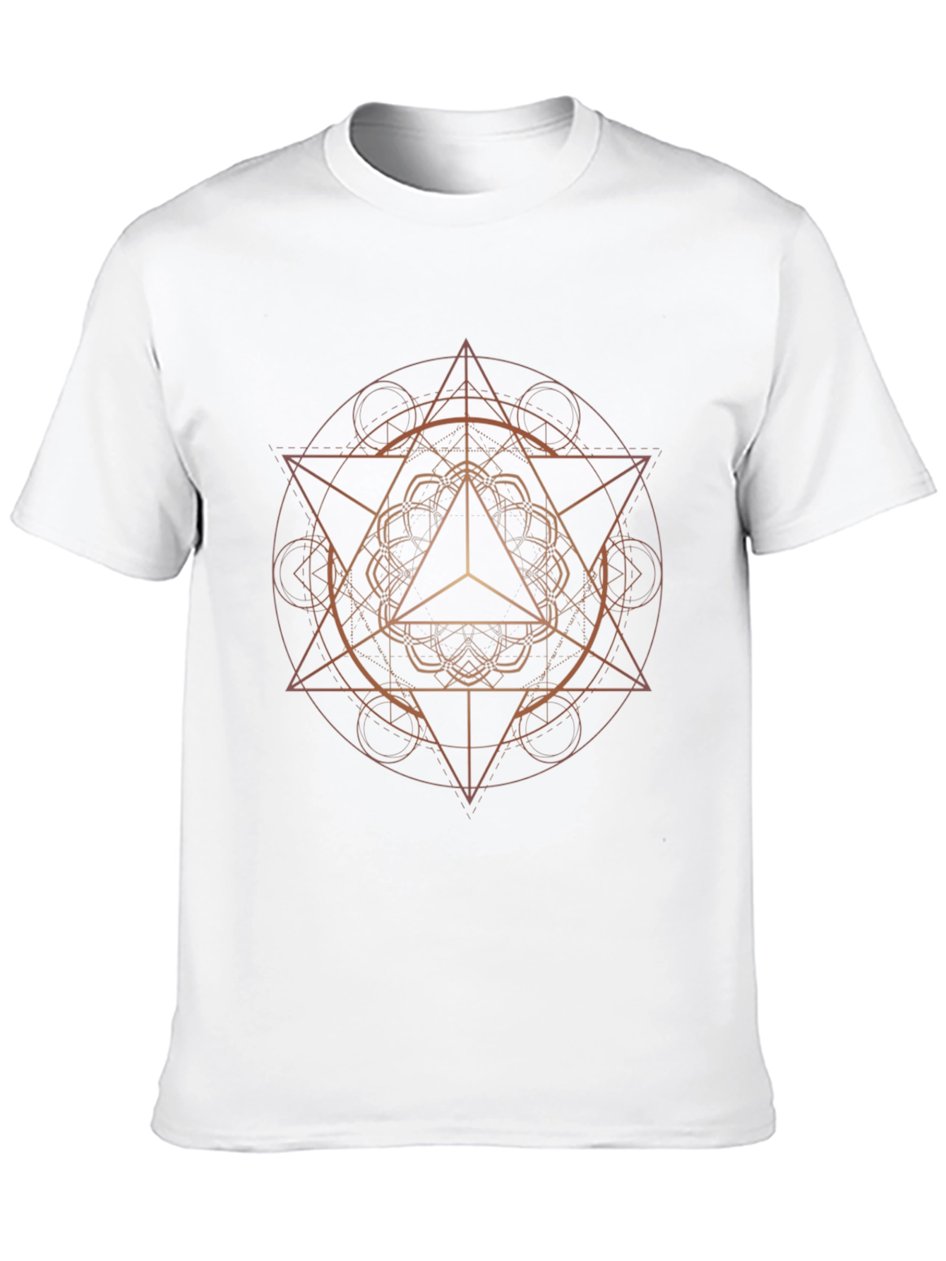 Geometric Mandala Graphic Print Black T-Shirt