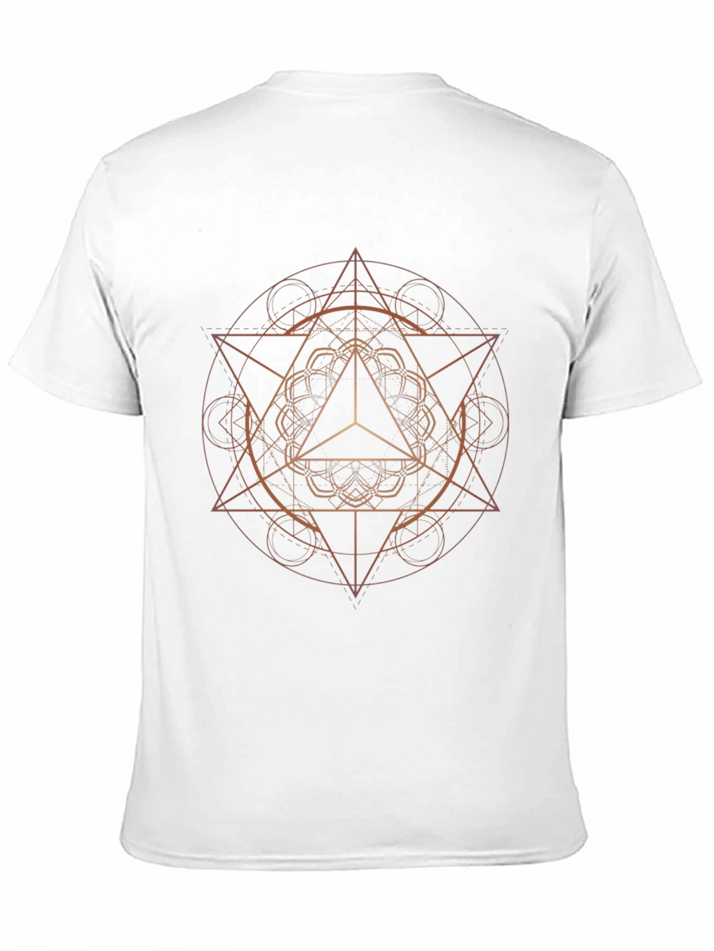 Geometric Mandala Graphic Print Black T-Shirt