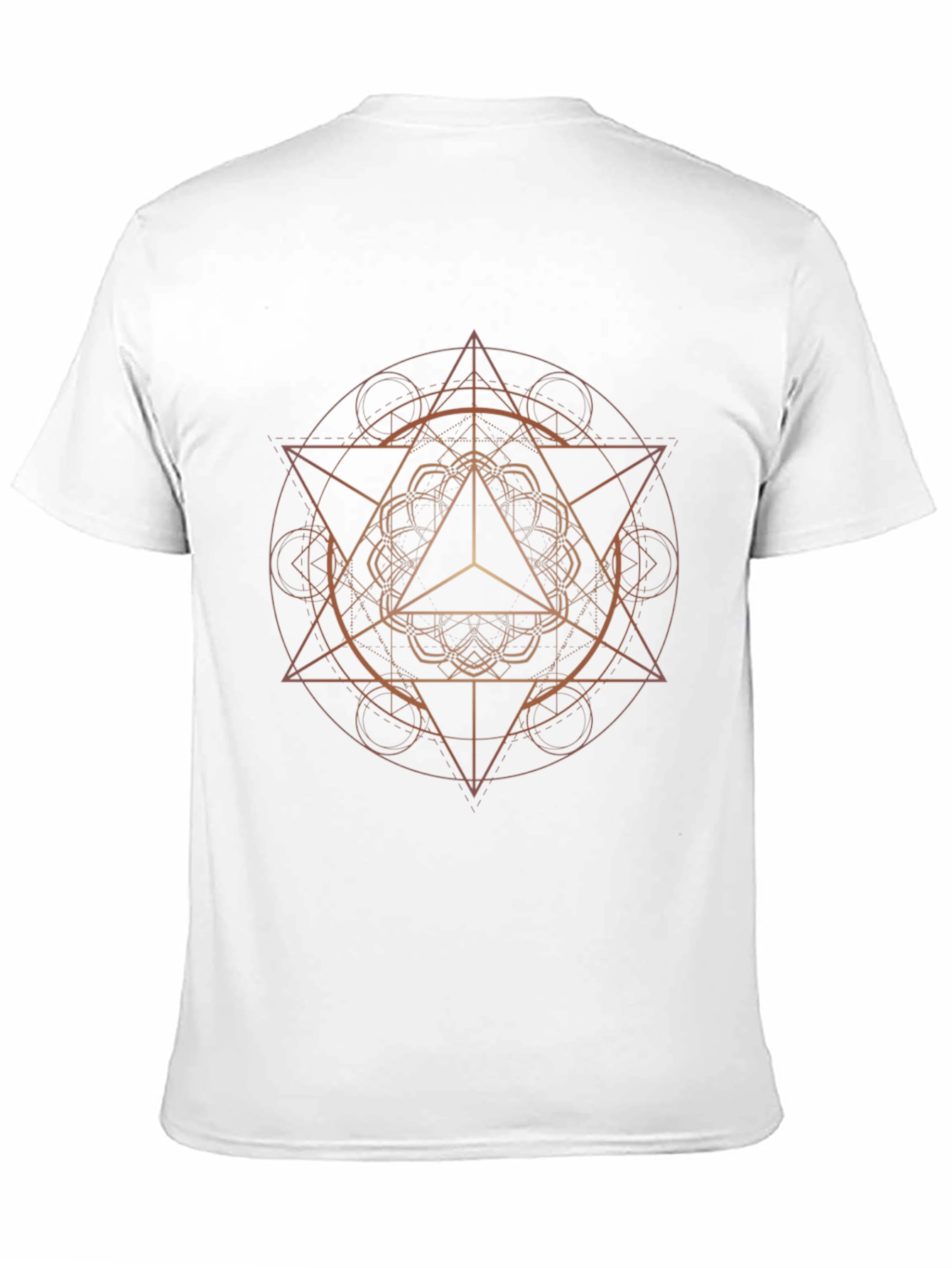 Geometric Mandala Graphic Print Black T-Shirt