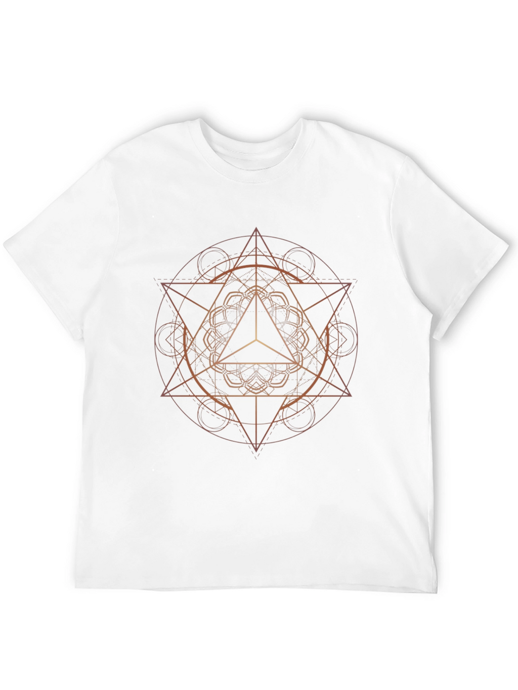 Geometric Mandala Graphic Print Black T-Shirt