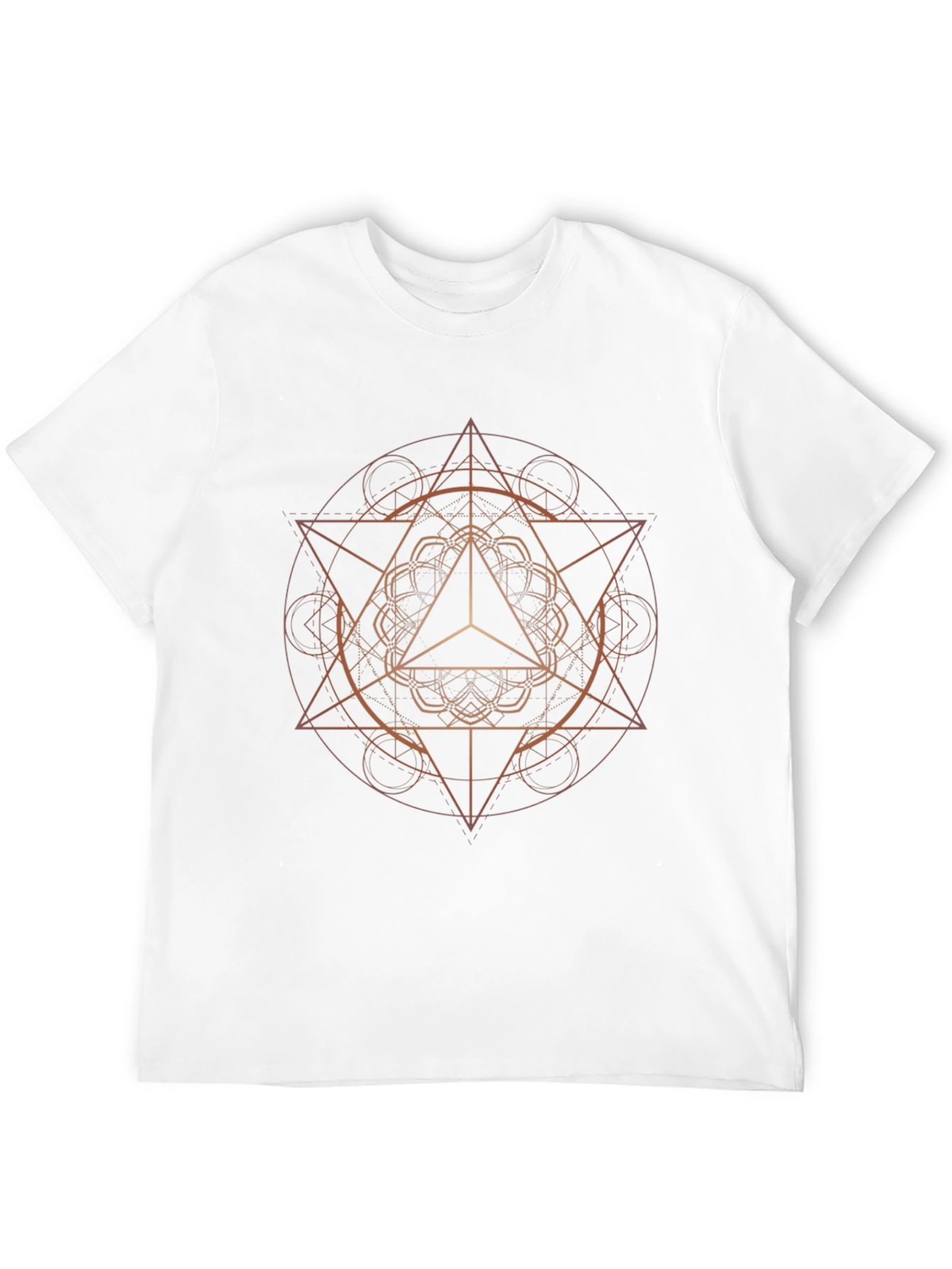 Geometric Mandala Graphic Print Black T-Shirt