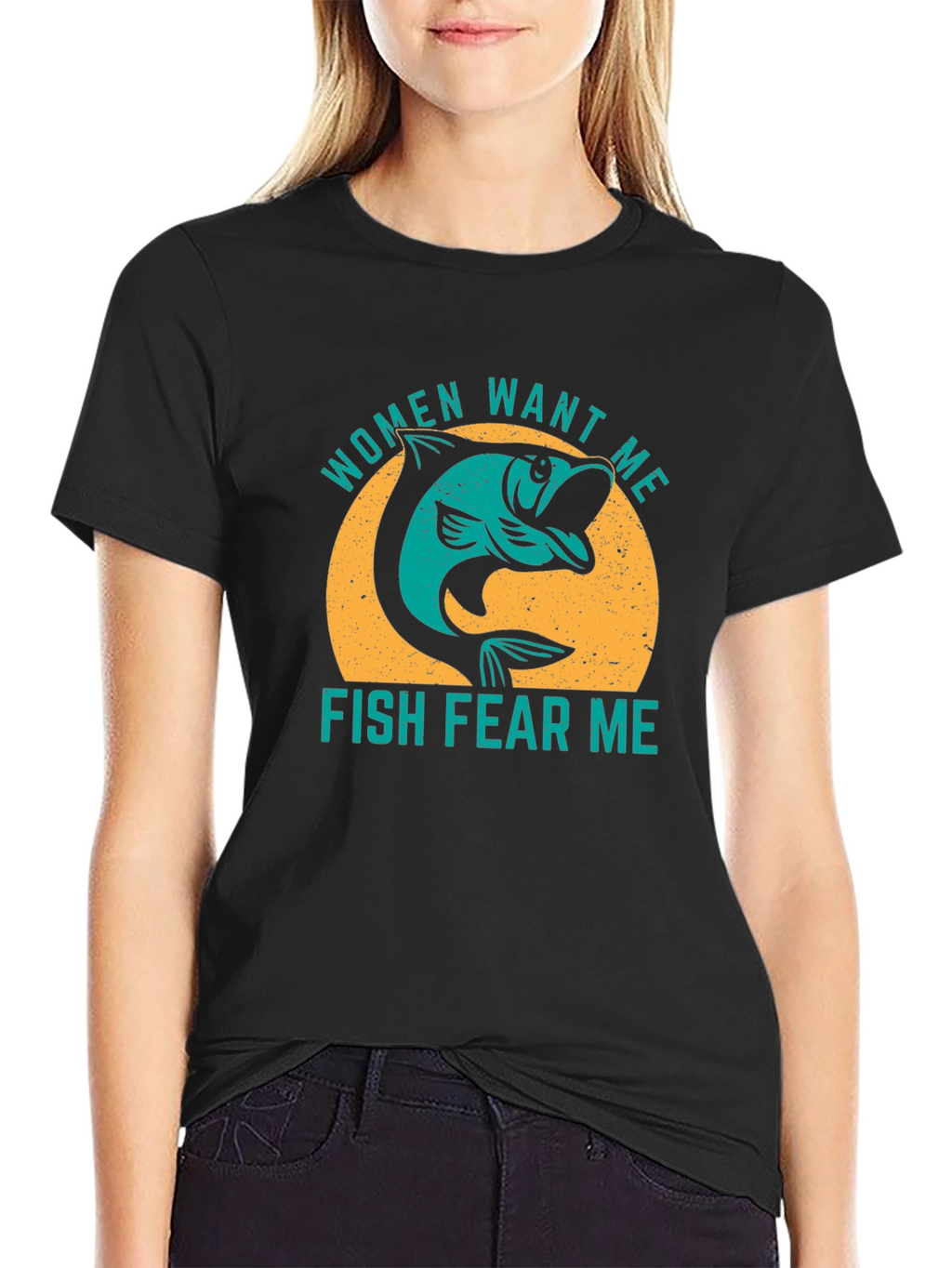 Women Want Me Fish Fear Me Graphic T-Shirt