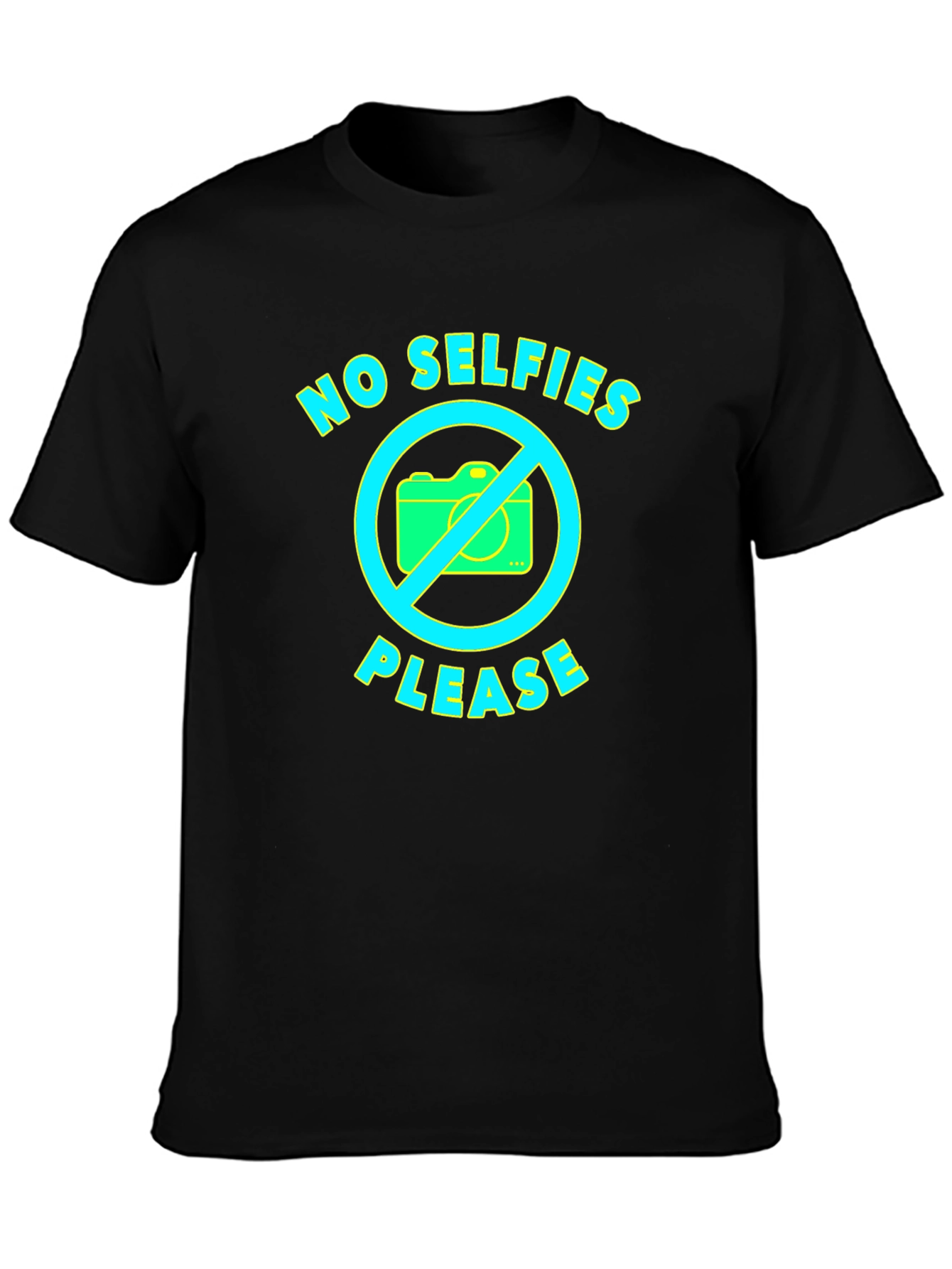 No Selfies Please Graphic T-Shirt