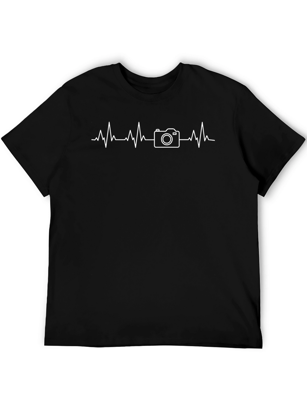 Photographer Heartbeat T-Shirt - Camera Pulse Graphic Tee