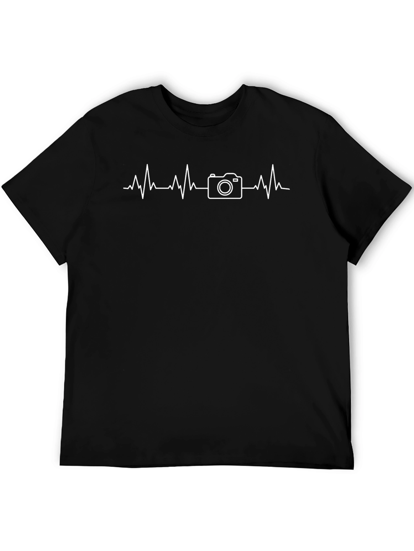 Photographer Heartbeat T-Shirt - Camera Pulse Graphic Tee