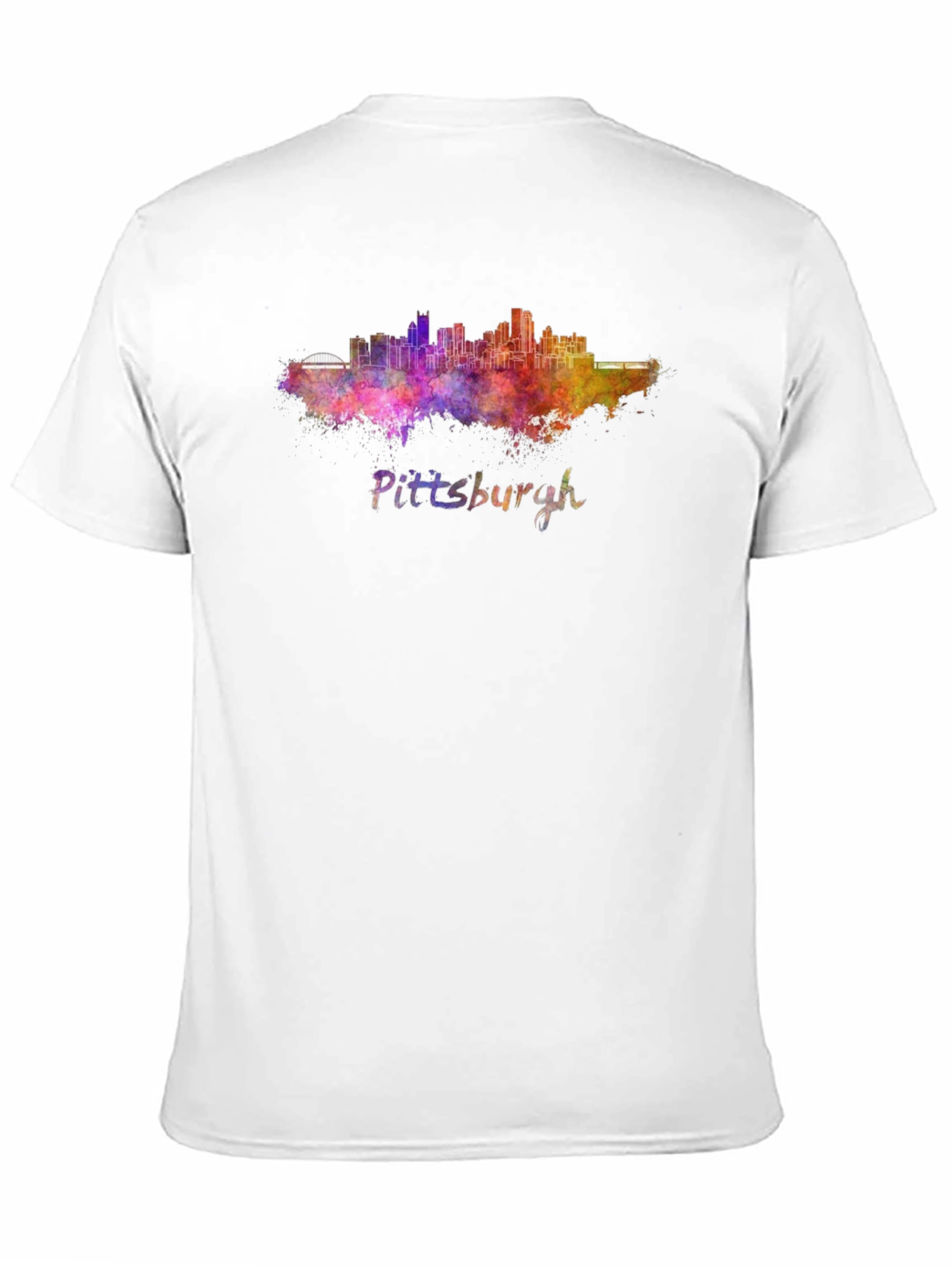 Pittsburgh Skyline Watercolor Mens T-Shirt