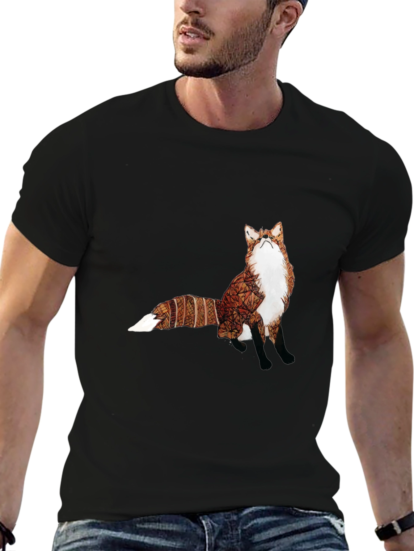 Fox Graphic Tee - Unique Animal Print Shirt