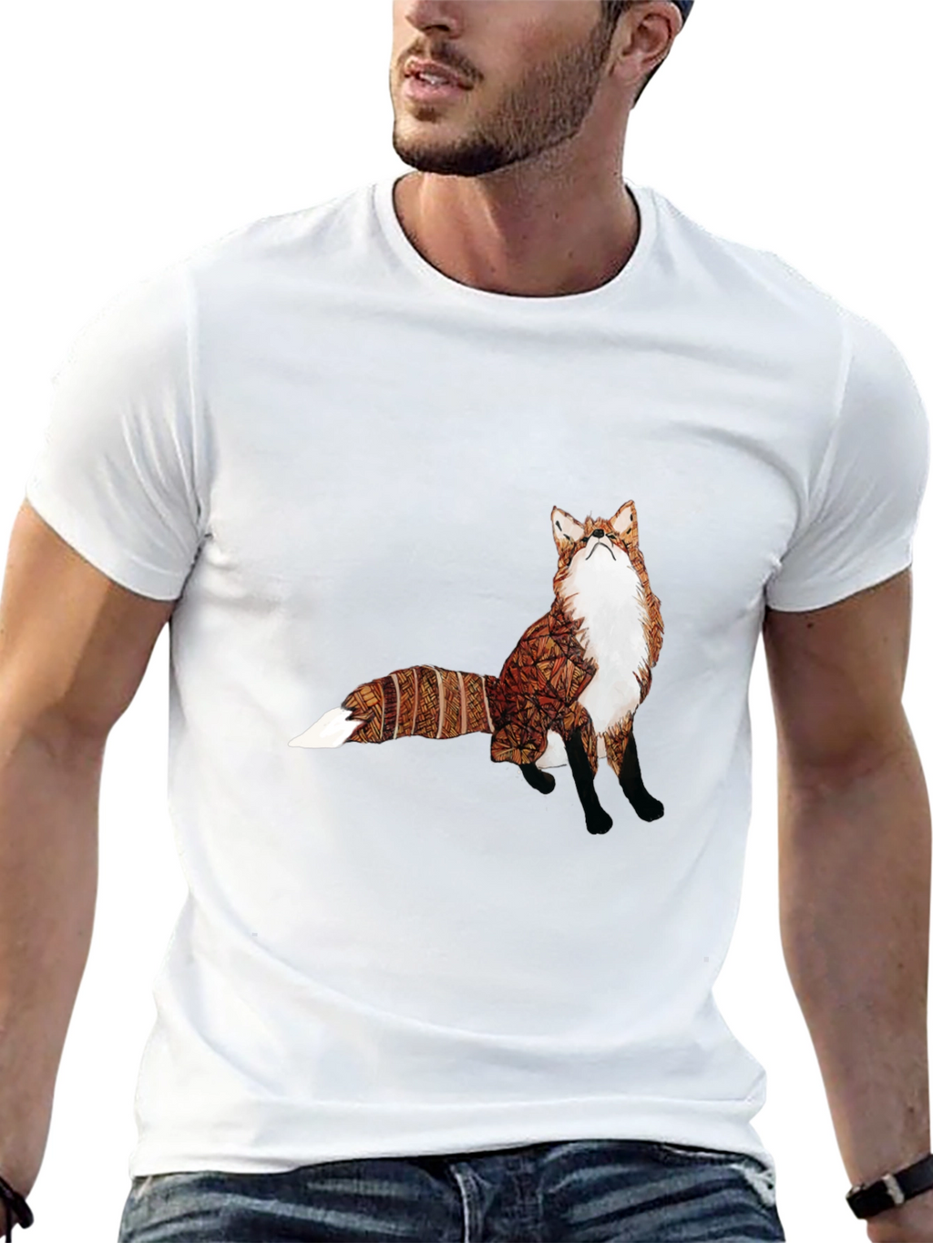 Fox Graphic Tee - Unique Animal Print Shirt
