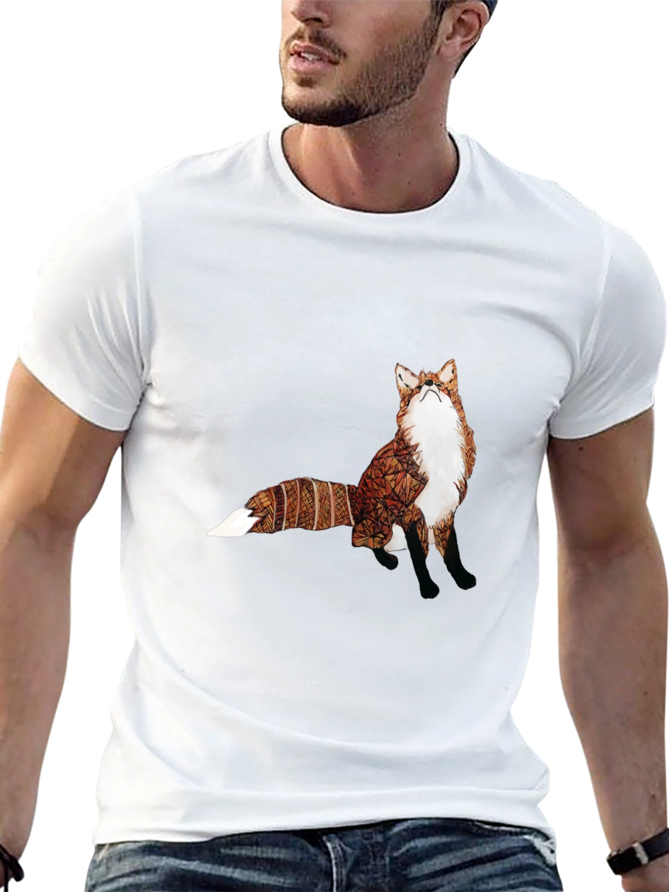 Fox Graphic Tee - Unique Animal Print Shirt