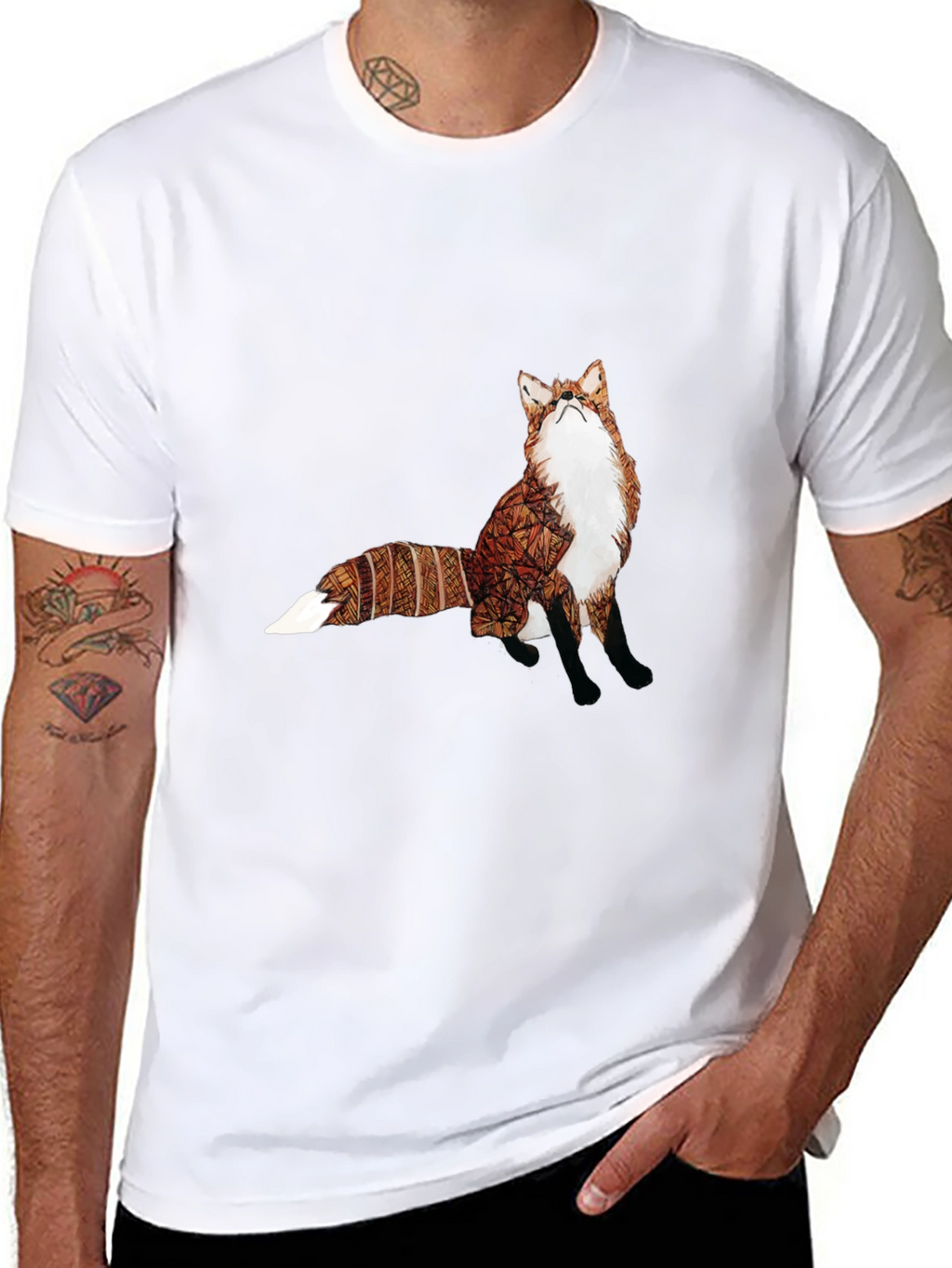 Fox Graphic Tee - Unique Animal Print Shirt